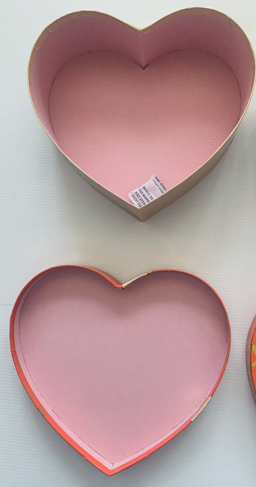 3x GIFT BOX SET Black Apple Love Heart Nesting Orange Gold EMPTY Stacking NEW