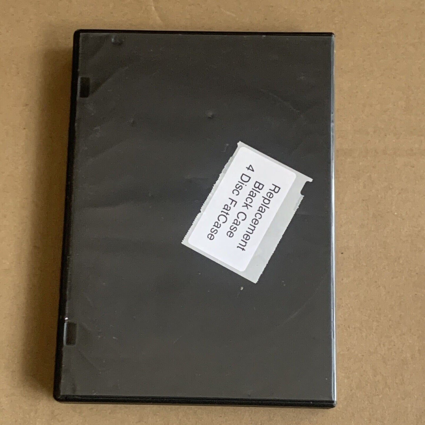 DVD CD FAT Case x1 HOLDS 4 Disc Cover & Book Black 23mm Replacement Title Sleeve