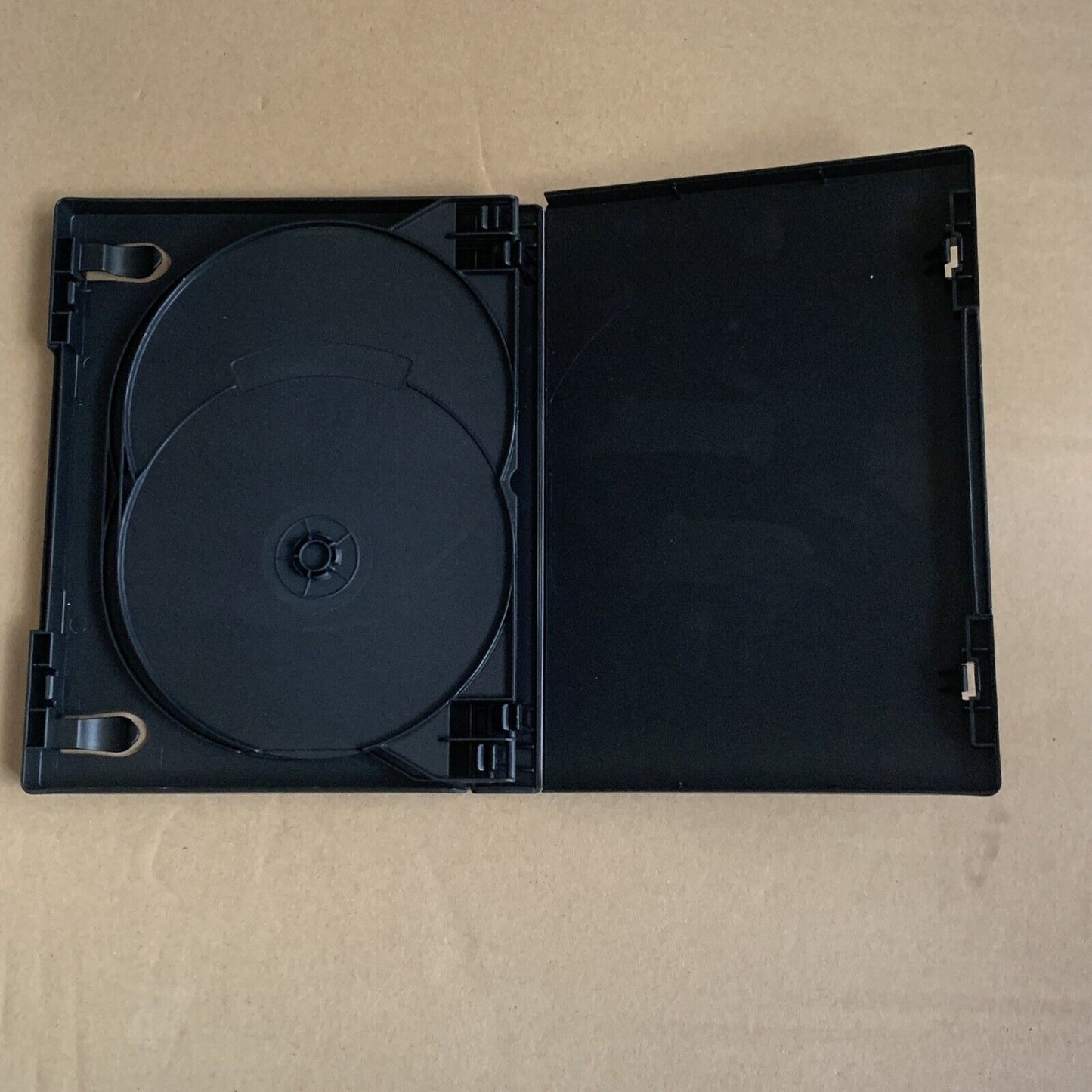 DVD CD FAT Case x1 HOLDS 4 Disc Cover & Book Black 23mm Replacement Title Sleeve