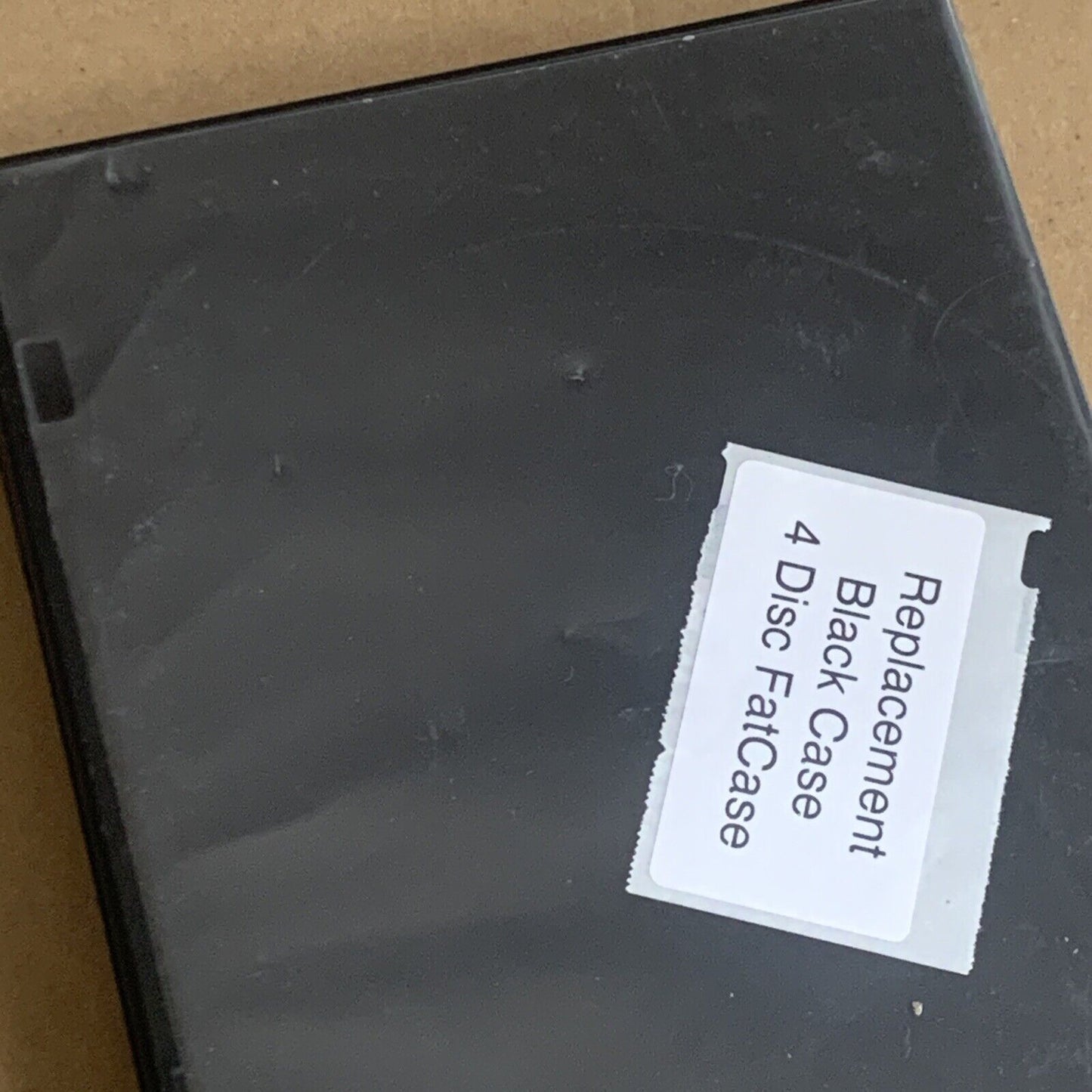 DVD CD FAT Case x1 HOLDS 4 Disc Cover & Book Black 23mm Replacement Title Sleeve