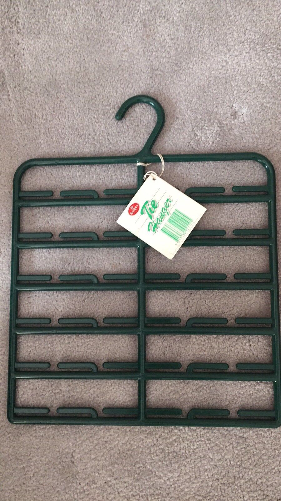 Green PVC MENS ANIPEX TIE HANGER Hunter Green fits 36 Ties Scarves Strong NEW