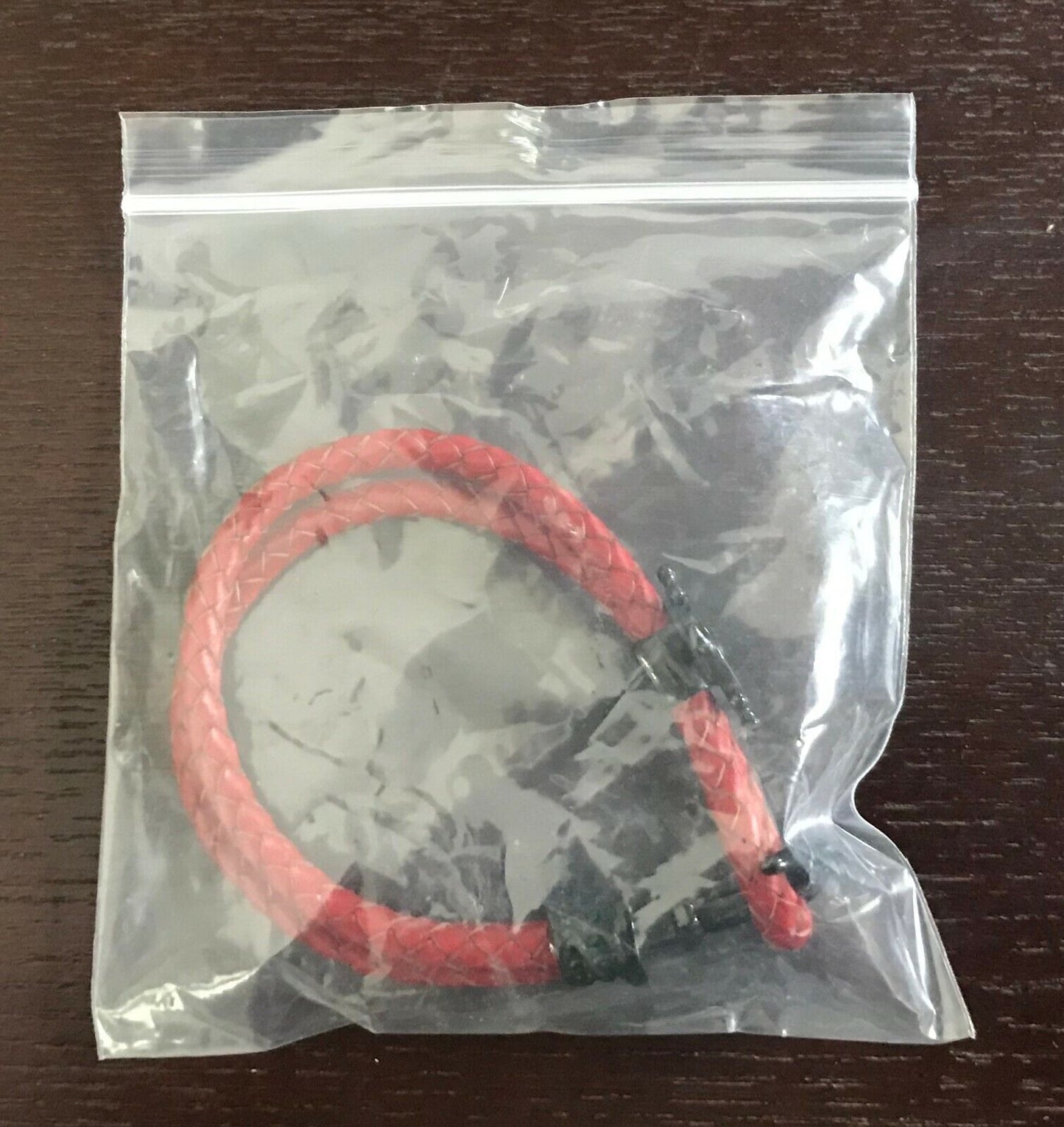 LORD EDWARD Bracelet Entwined Leather Charm Nautical Metal Anchor Red Double NEW