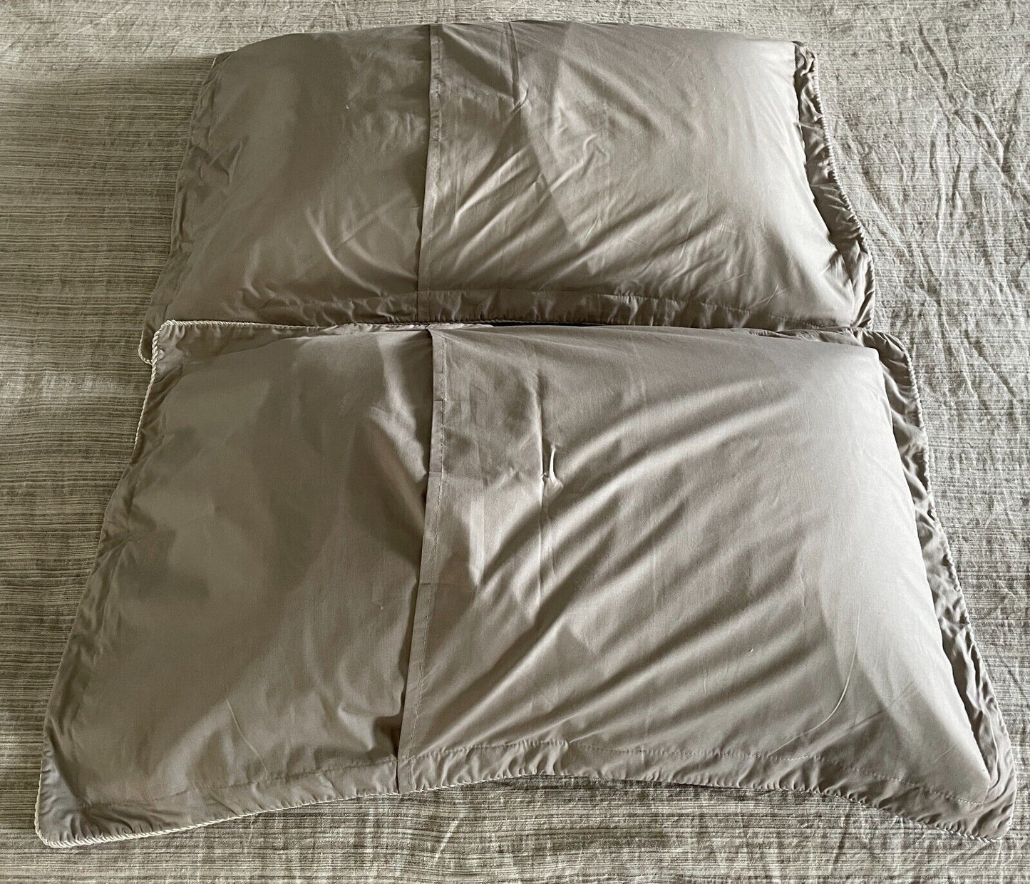 Pillowcases x 2 DAVINCI by PRIVATE COLLECTION Taupe Gold Silver Baroque Cushion