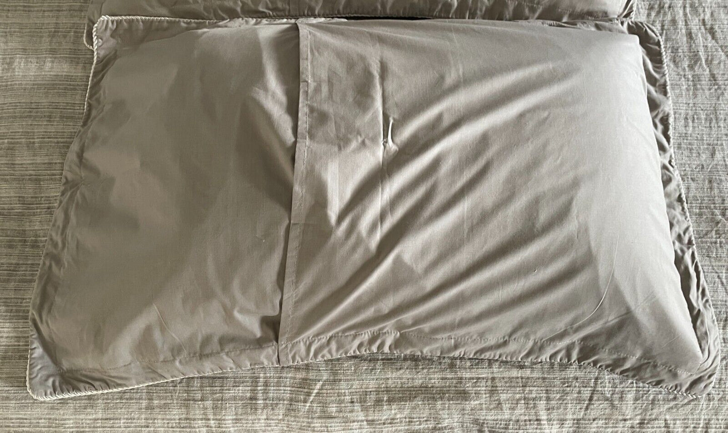 Pillowcases x 2 DAVINCI by PRIVATE COLLECTION Taupe Gold Silver Baroque Cushion