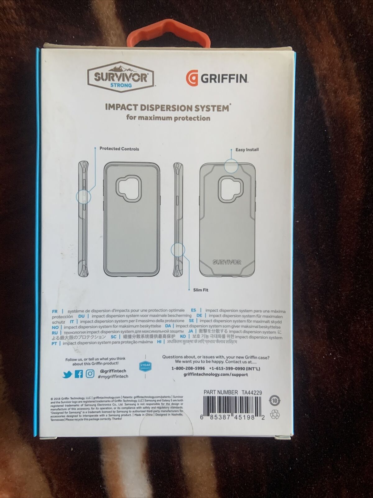 Samsung Galaxy Phone CASE COVER S9 GRIFFIN SURVIVOR Strong Tough Black Grey NEW