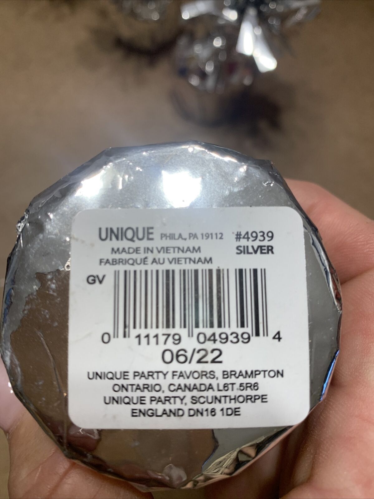 Set 4 x FOIL BALLOON WEIGHT Birthday Wedding ALL PARTY Table Silver NEW