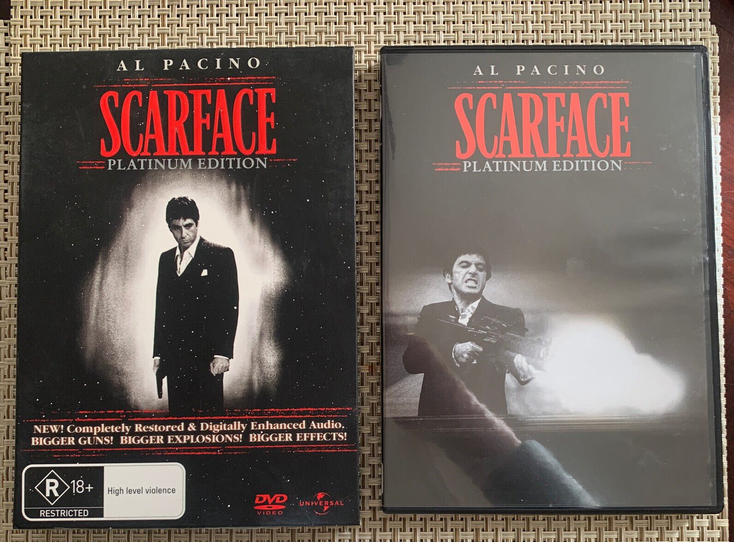 Scarface EMPTY DVD CASE has Bonus Features Disc 2007 Platinum Edition Al Pacino