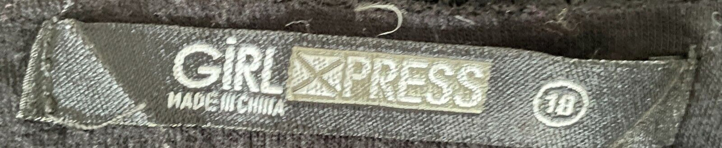 Teen Girl GIRL XPRESS Lace Dress Black Stretch 3/4 Sleeve Sz 18 Ladies 12 NEW
