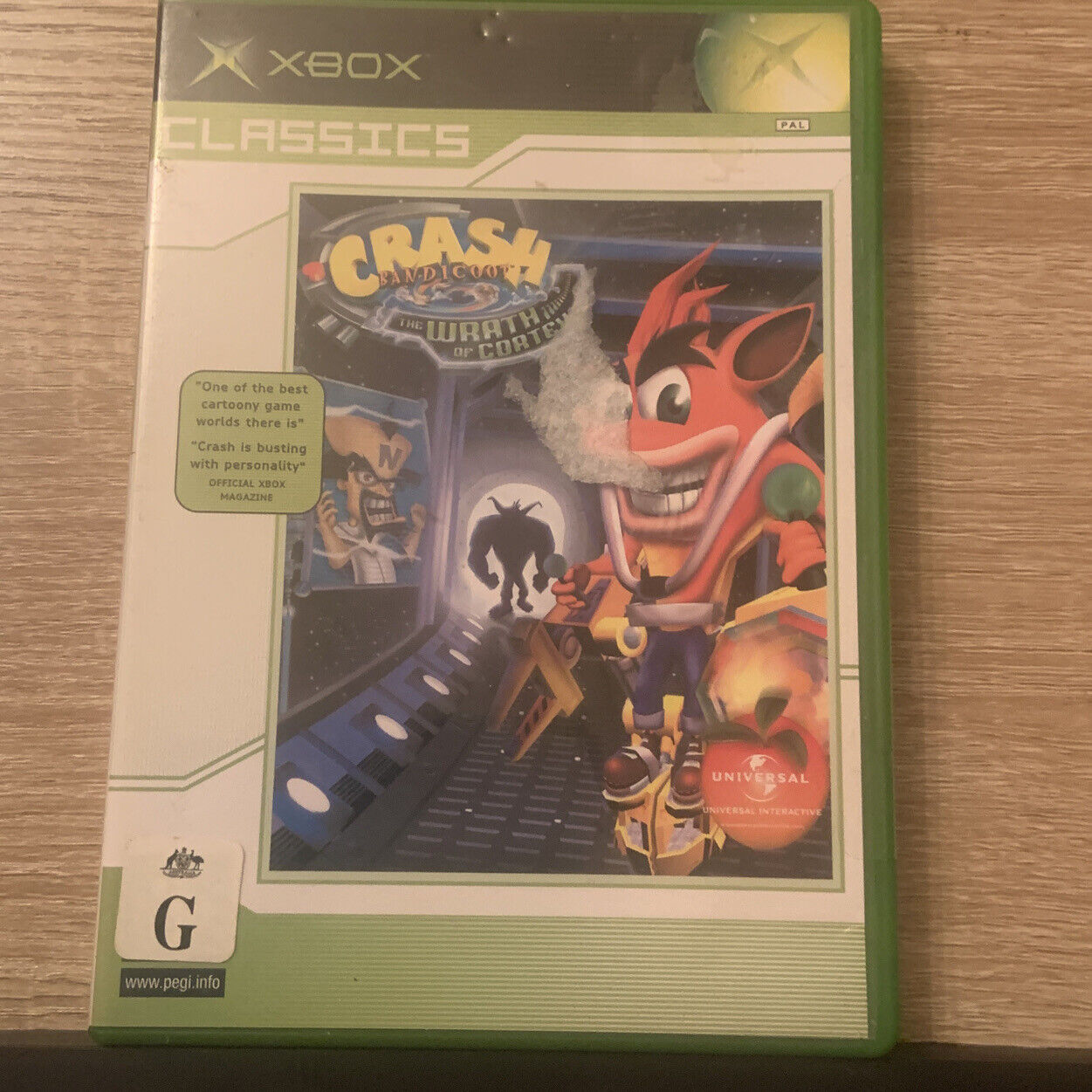 XBOX EMPTY CASE CRASH BANDICOOT Wrath of Cortex Game Classic + BOOKLET No Disc