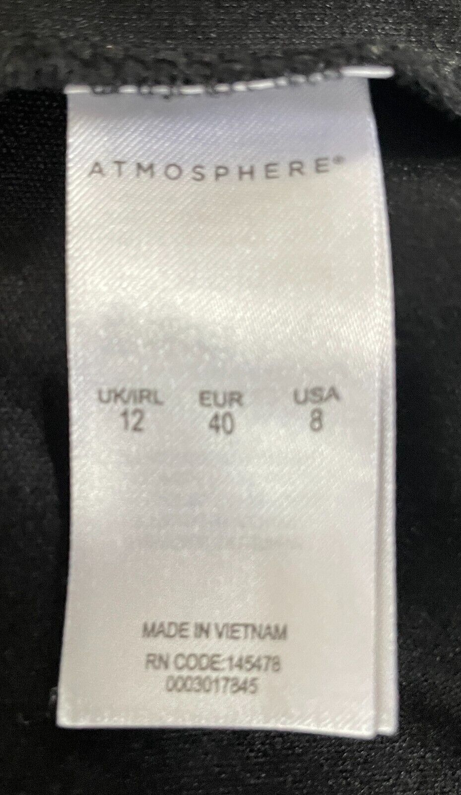 ATMOSPHERE Black Slip To Sit Under Dresses Thin Straps Short Length Size 12 NEW