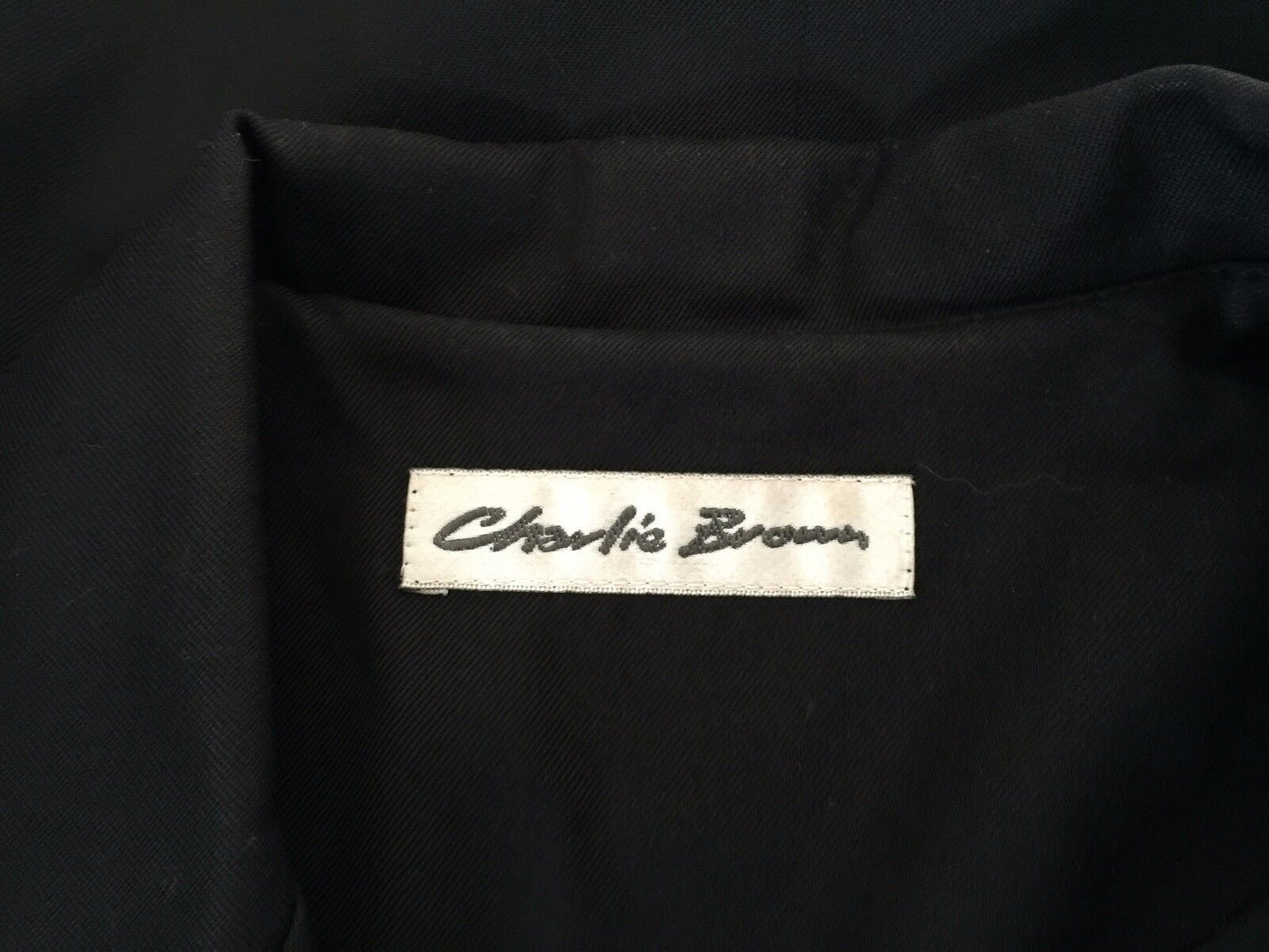 CHARLIE BROWN Blazer Black Single Breasted Jacket Ladies Size 12 Classic