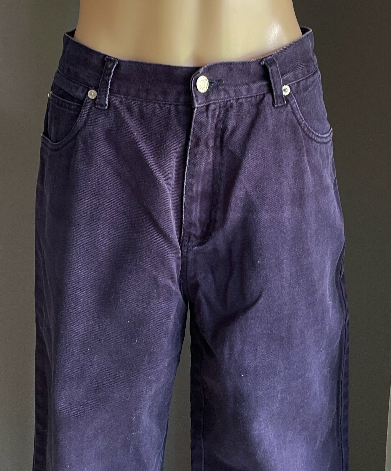 Size 12 Jeans NOW Authentic Denim Tag Navy Blue High Waist Straight Leg Ladies