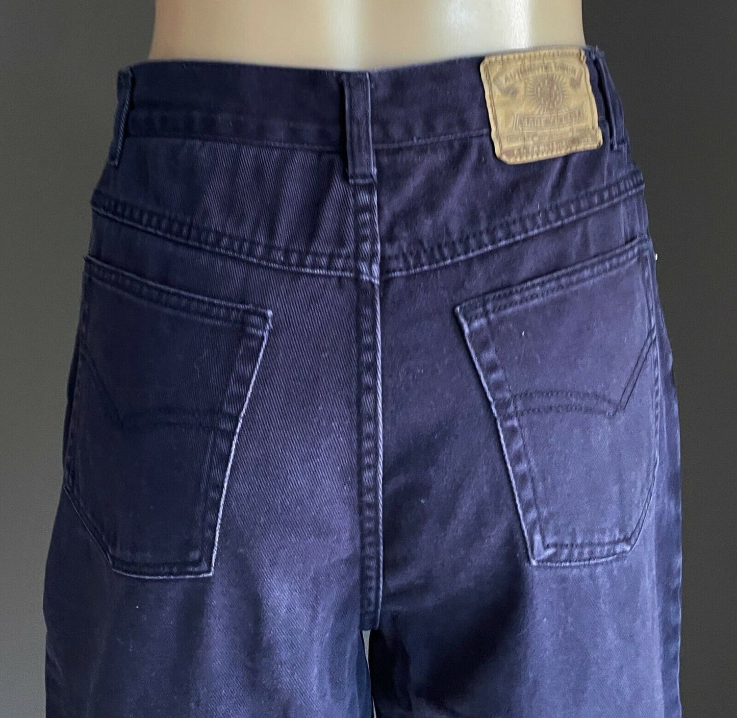 Size 12 Jeans NOW Authentic Denim Tag Navy Blue High Waist Straight Leg Ladies