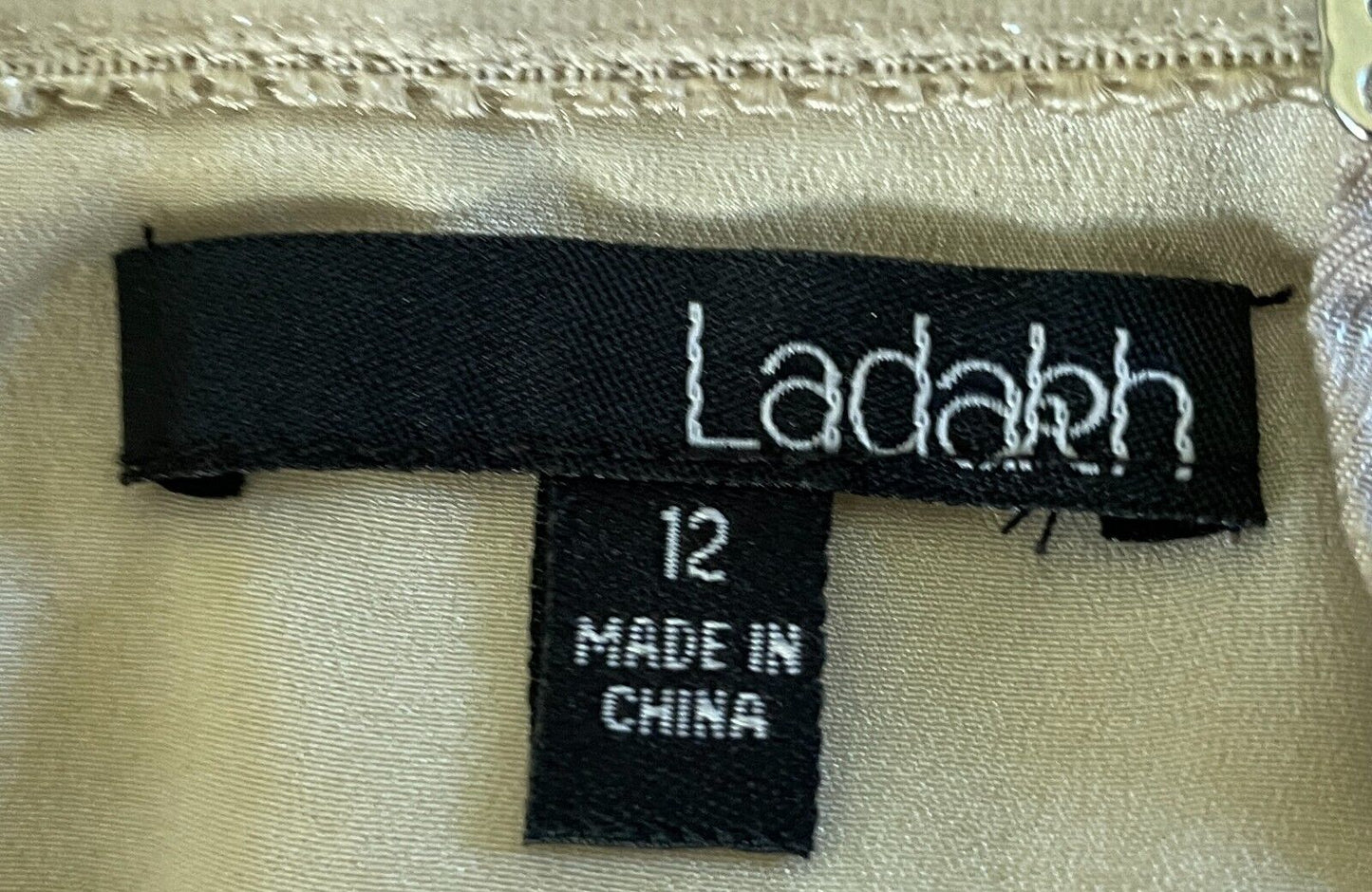 LADAKH Strapless Mini Dress Beige Black Purple Spaghetti Straps Size 12 NEW