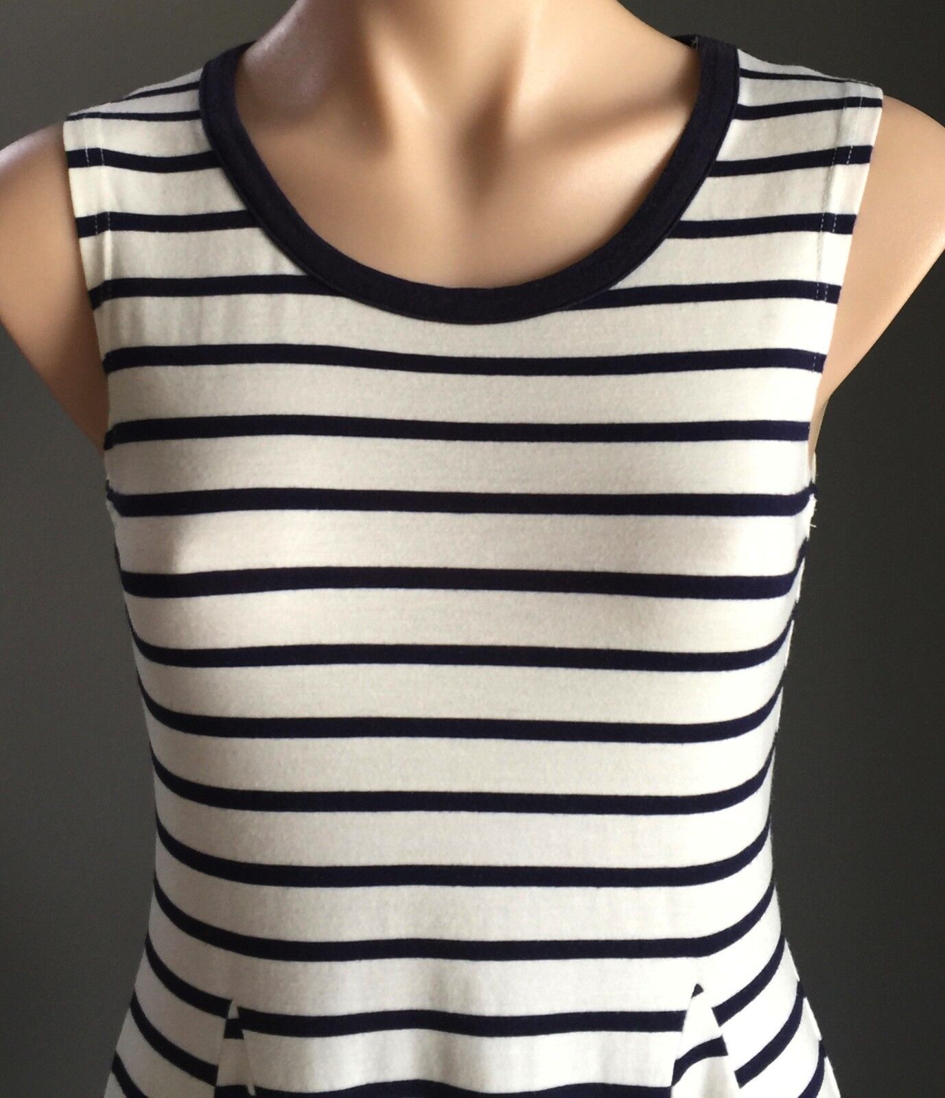 BLESS BY TOMO TOM'S Dress Navy & White Stripe Skater Ladies Size 10
