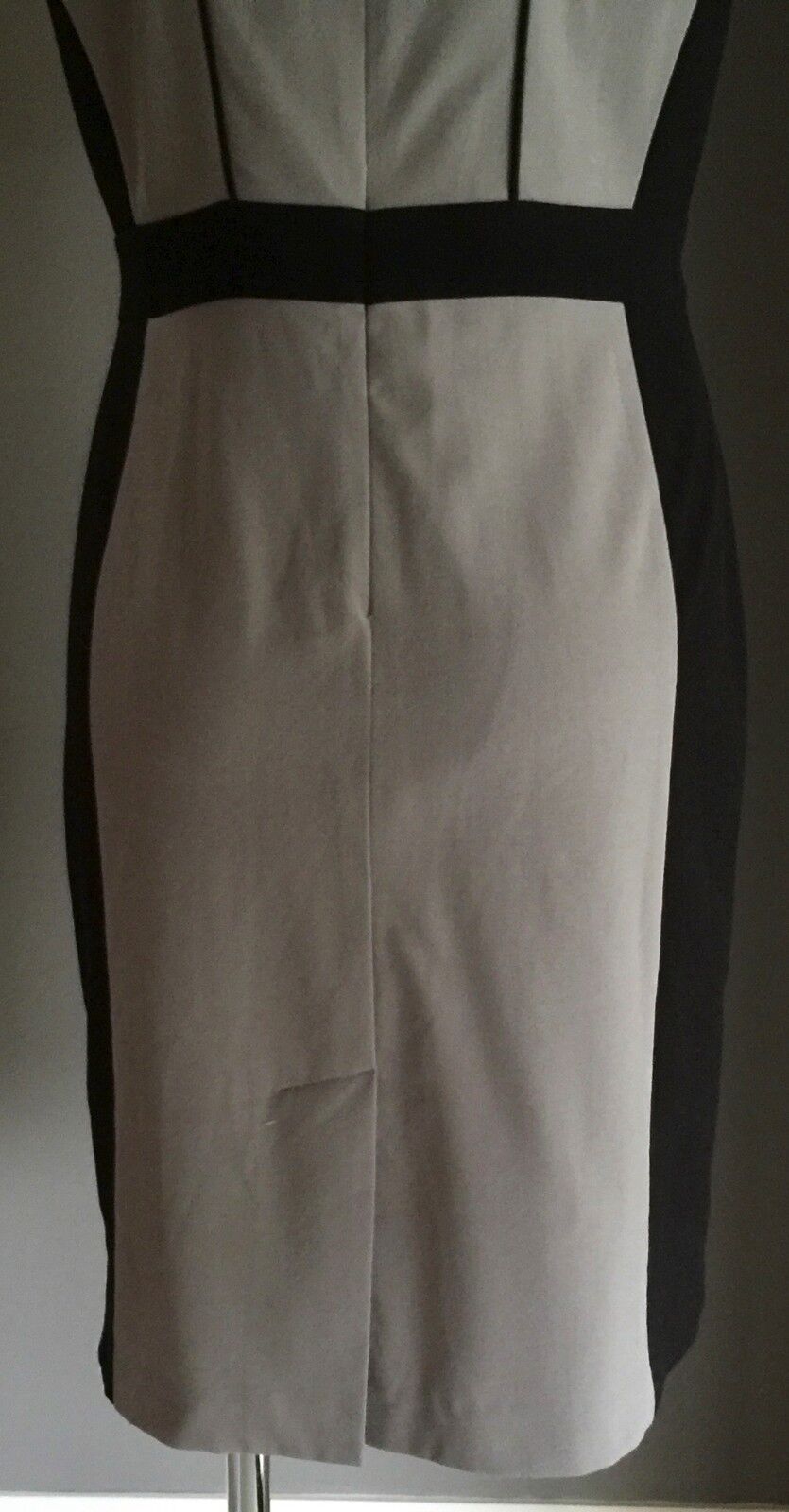 TARGET Dress Black & Grey Cap Sleeve Sheath Size 10 Tailored 1950's Stunning