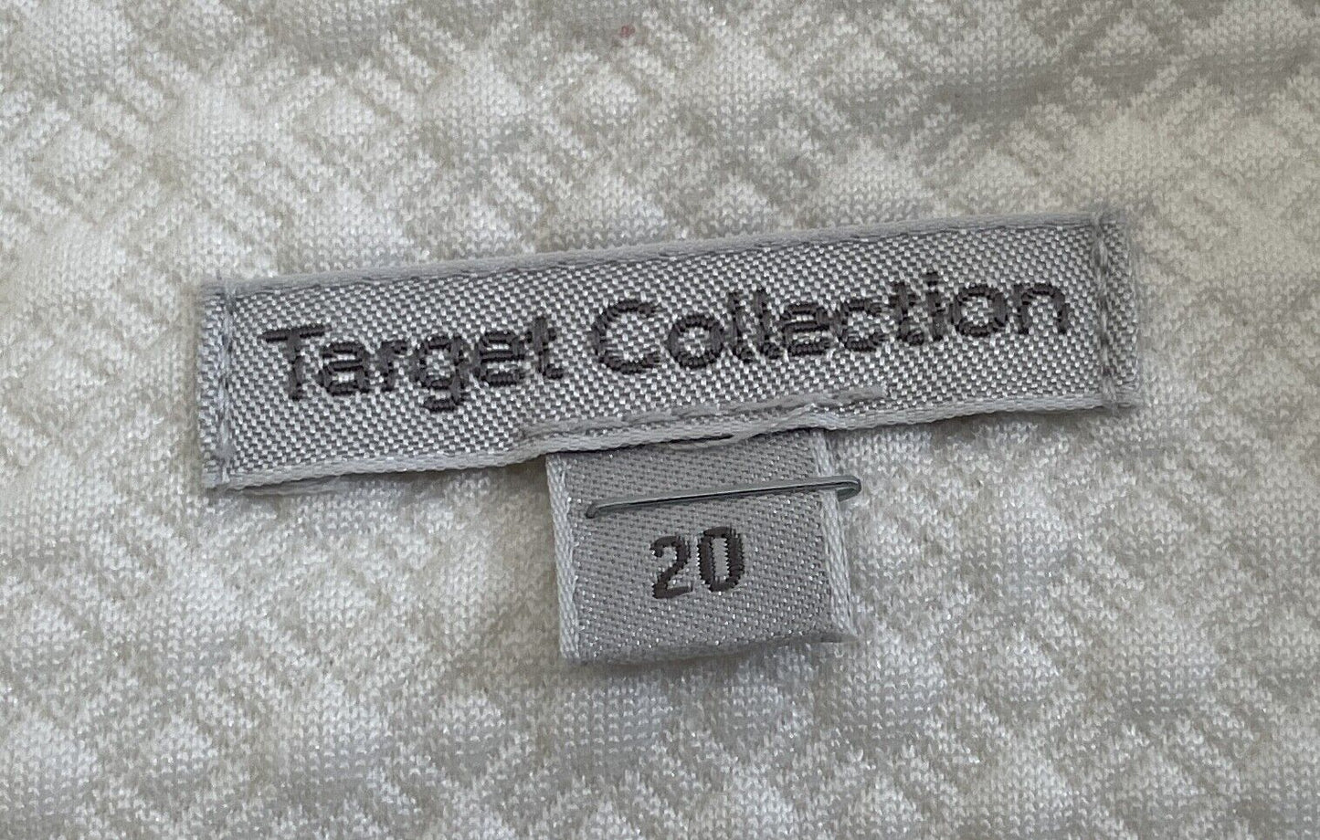 TARGET COLLECTION Dress A-Line Cream Textured Fabric Sleeveless Plus Sz 20 NEW
