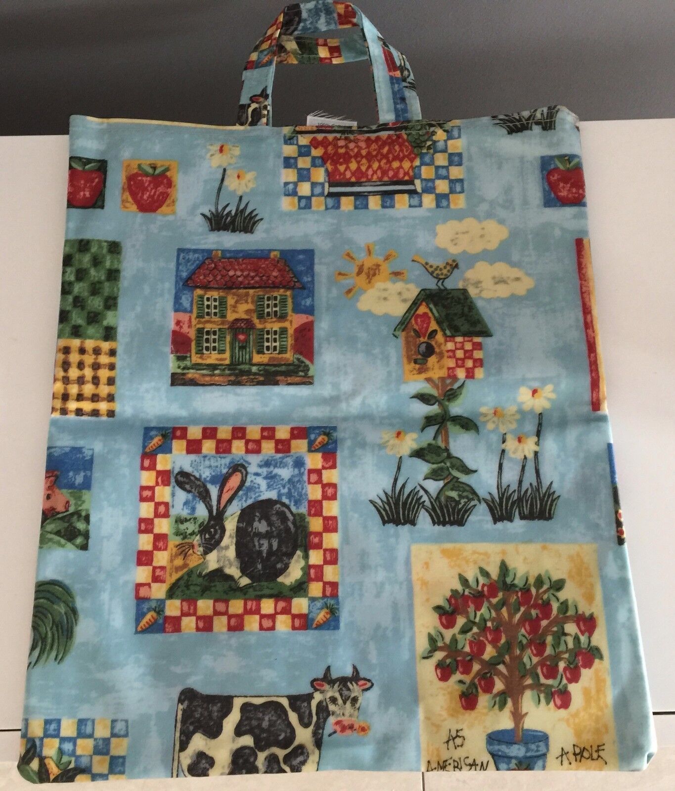 ULSTER WEAVERS Bag Tote Farm Rustic Print Coated PVC Cotton Shopper Retro