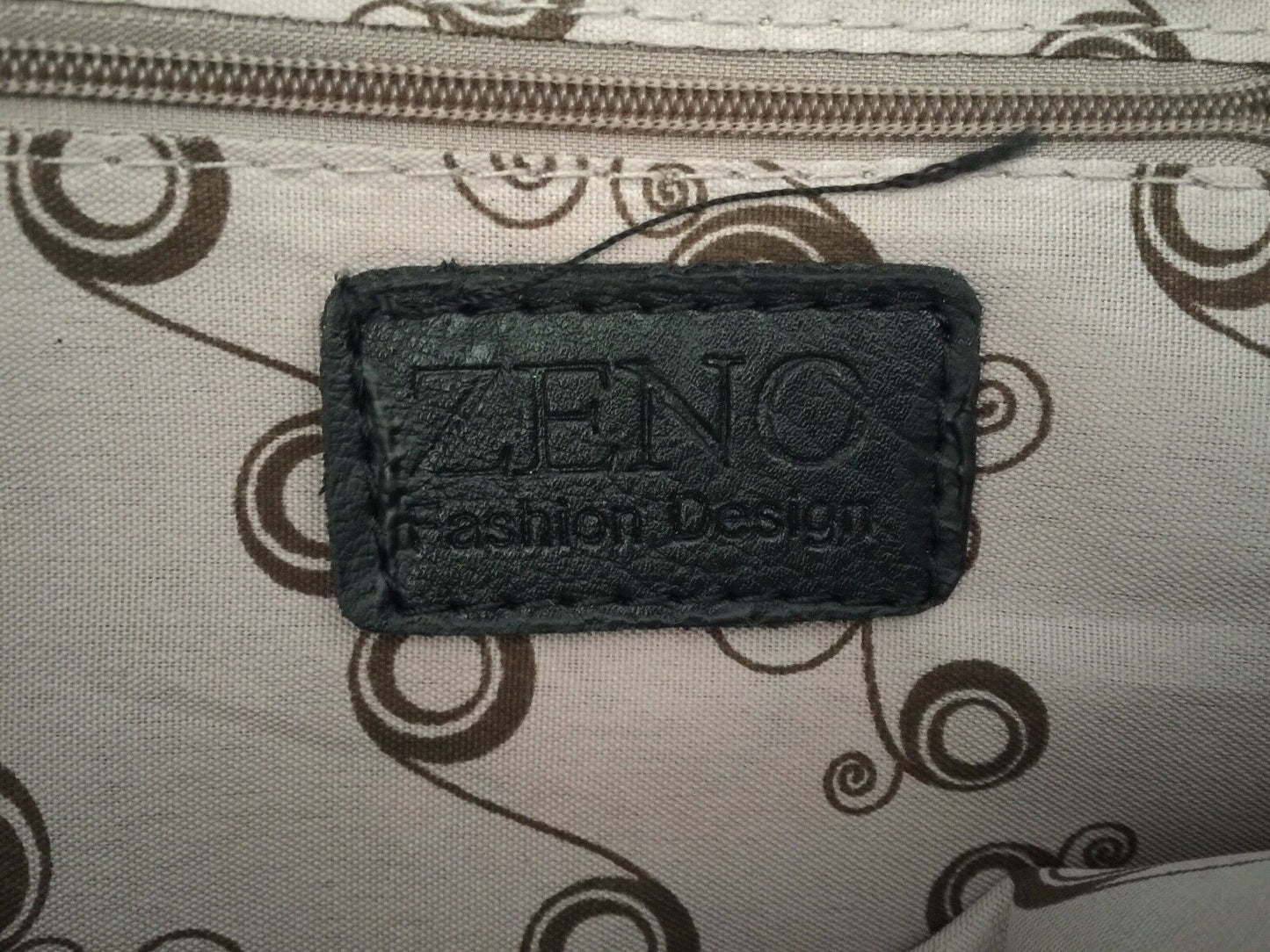 ZENO Shoulder Bag HandBag Black Pleather Textured Tote Shopper NEW
