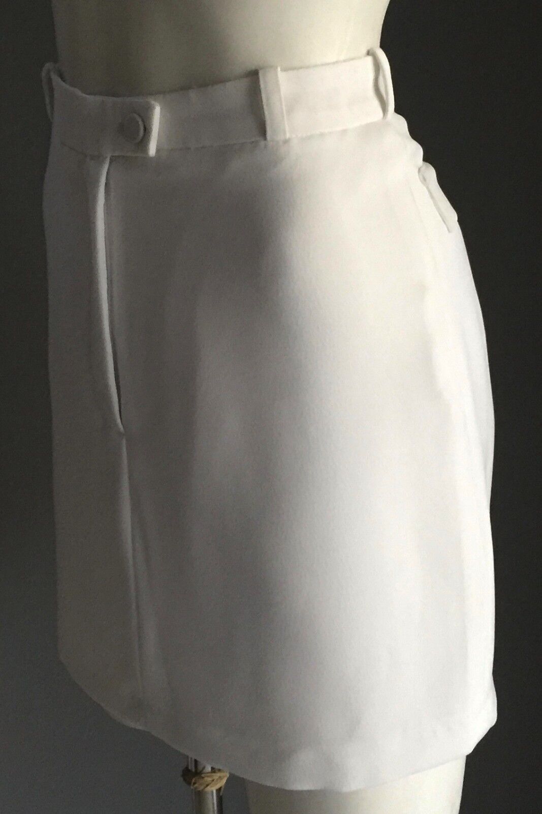 ZIMMERMANN Mini Skirt Micro White Tailored Straight Short Ladies Size 1 AU 8
