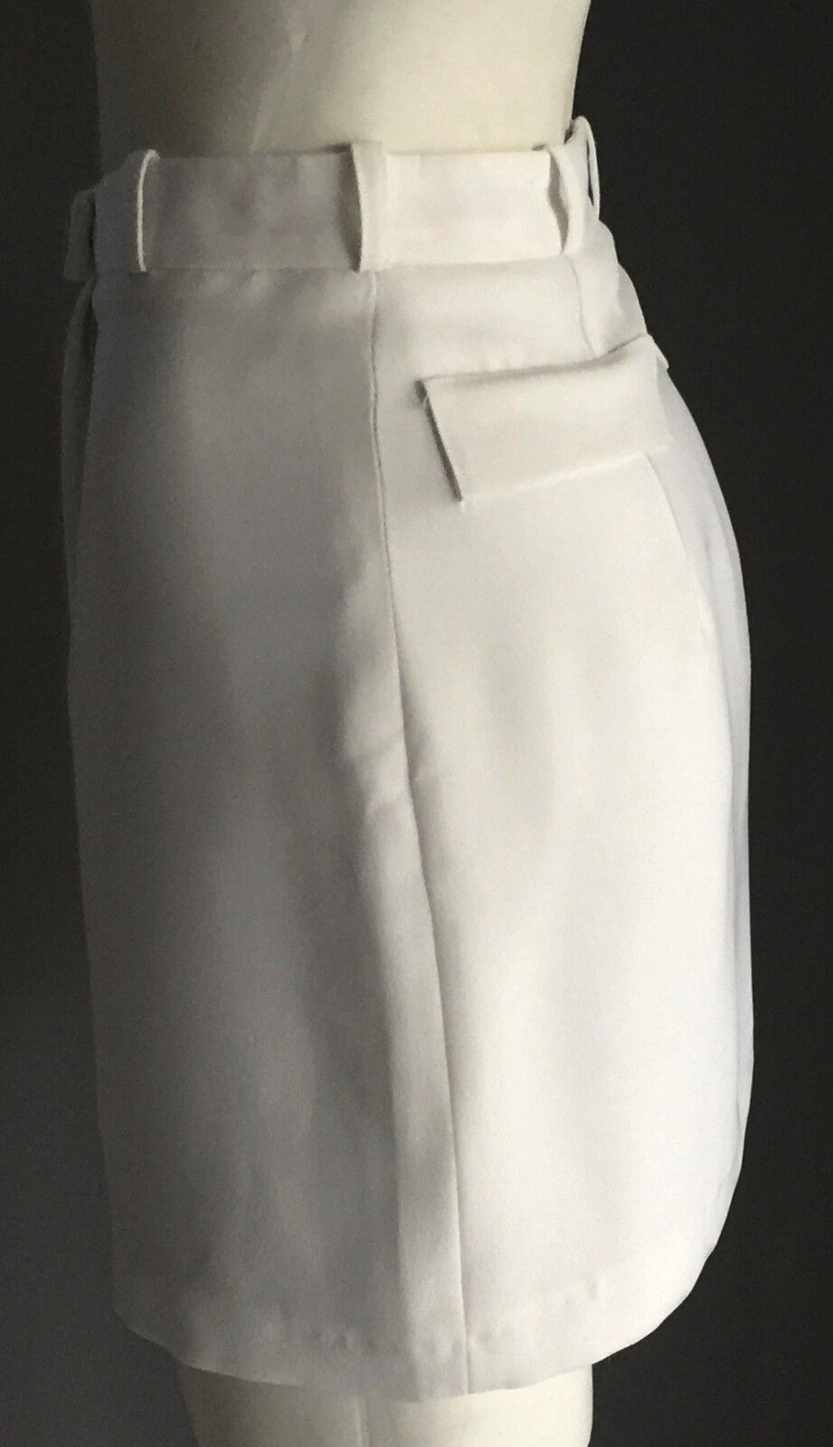 ZIMMERMANN Mini Skirt Micro White Tailored Straight Short Ladies Size 1 AU 8