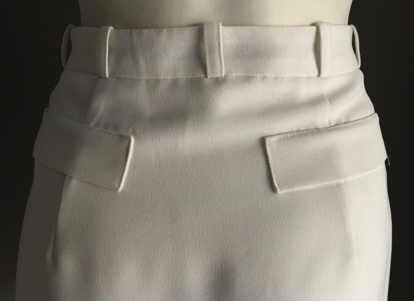 ZIMMERMANN Mini Skirt Micro White Tailored Straight Short Ladies Size 1 AU 8