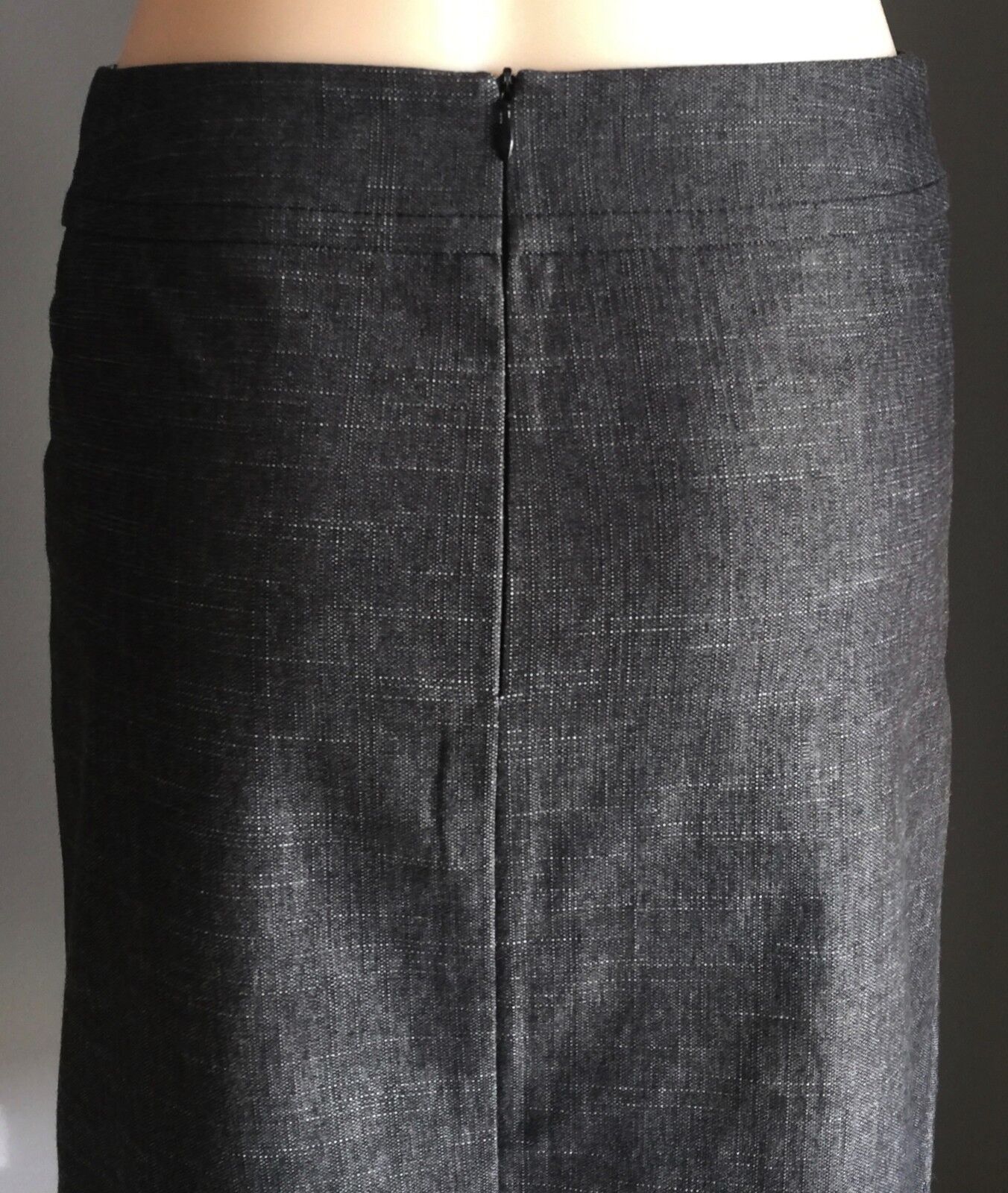 New SUSSAN Skirt Grey Textured A-Line Mid Calf Length Size 8 Classic Work Wear