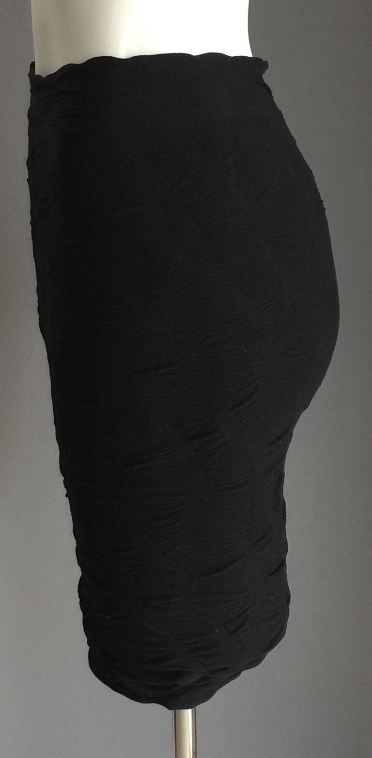 SPORTSGIRL Skirt Black Textured Stretch Mini Tube Ladies Size XS S 8