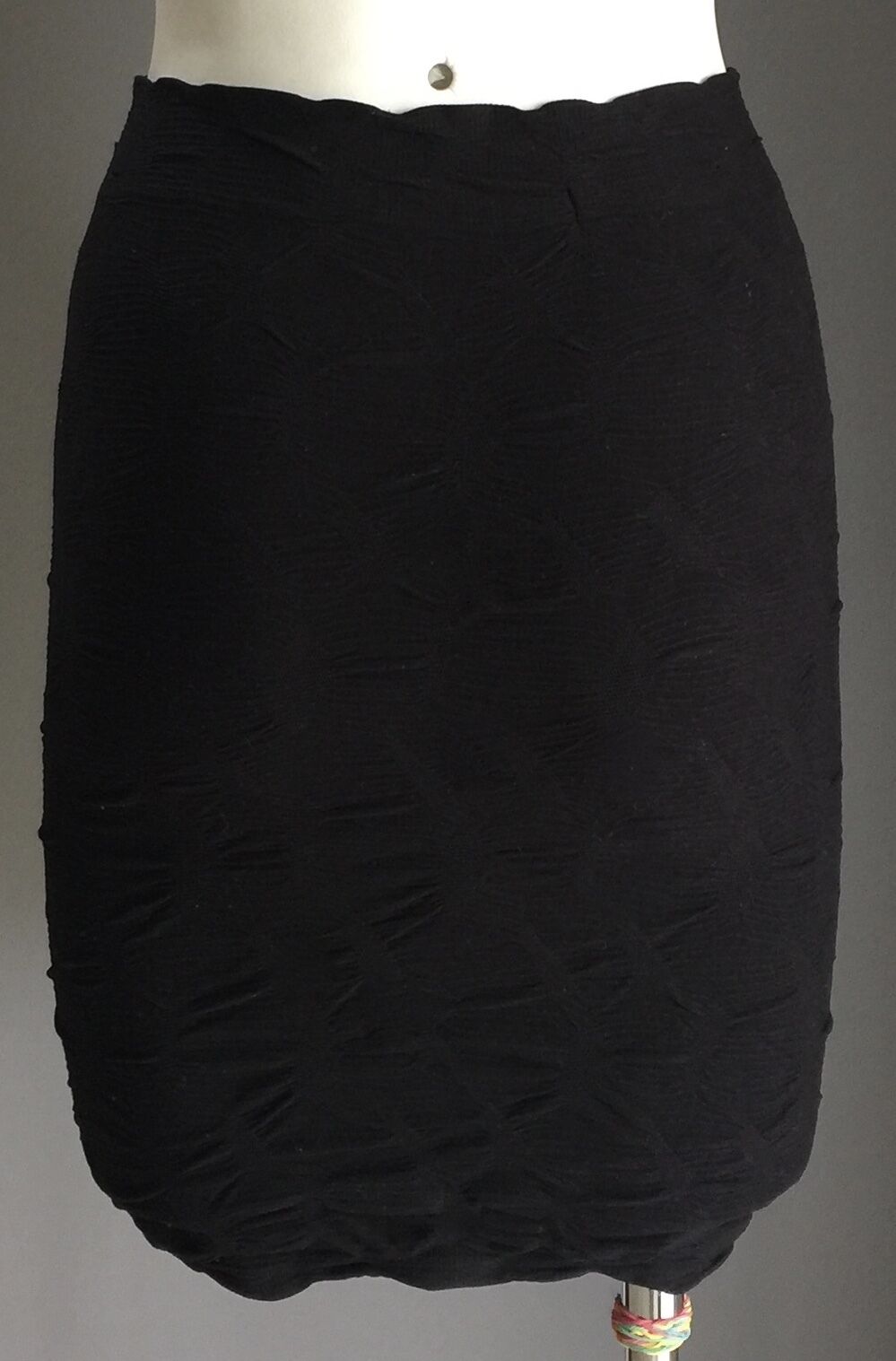 SPORTSGIRL Skirt Black Textured Stretch Mini Tube Ladies Size XS S 8