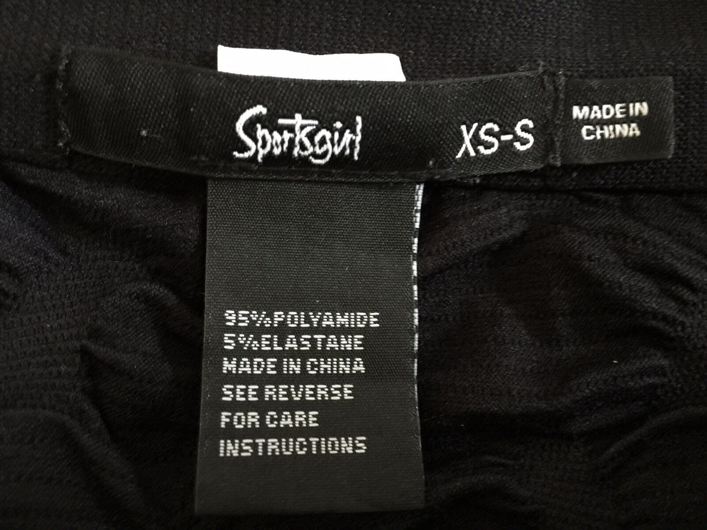 SPORTSGIRL Skirt Black Textured Stretch Mini Tube Ladies Size XS S 8