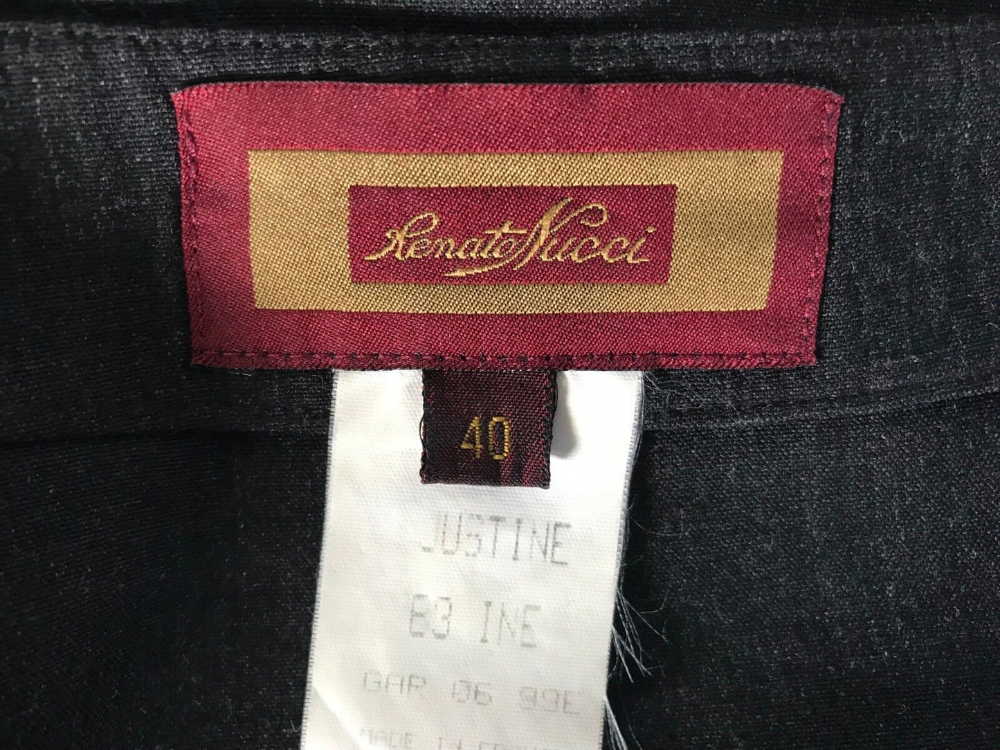 RENATO NUCCI Charcoal Grey Straight Skirt Ladies Size 40 AU 12 French Vintage