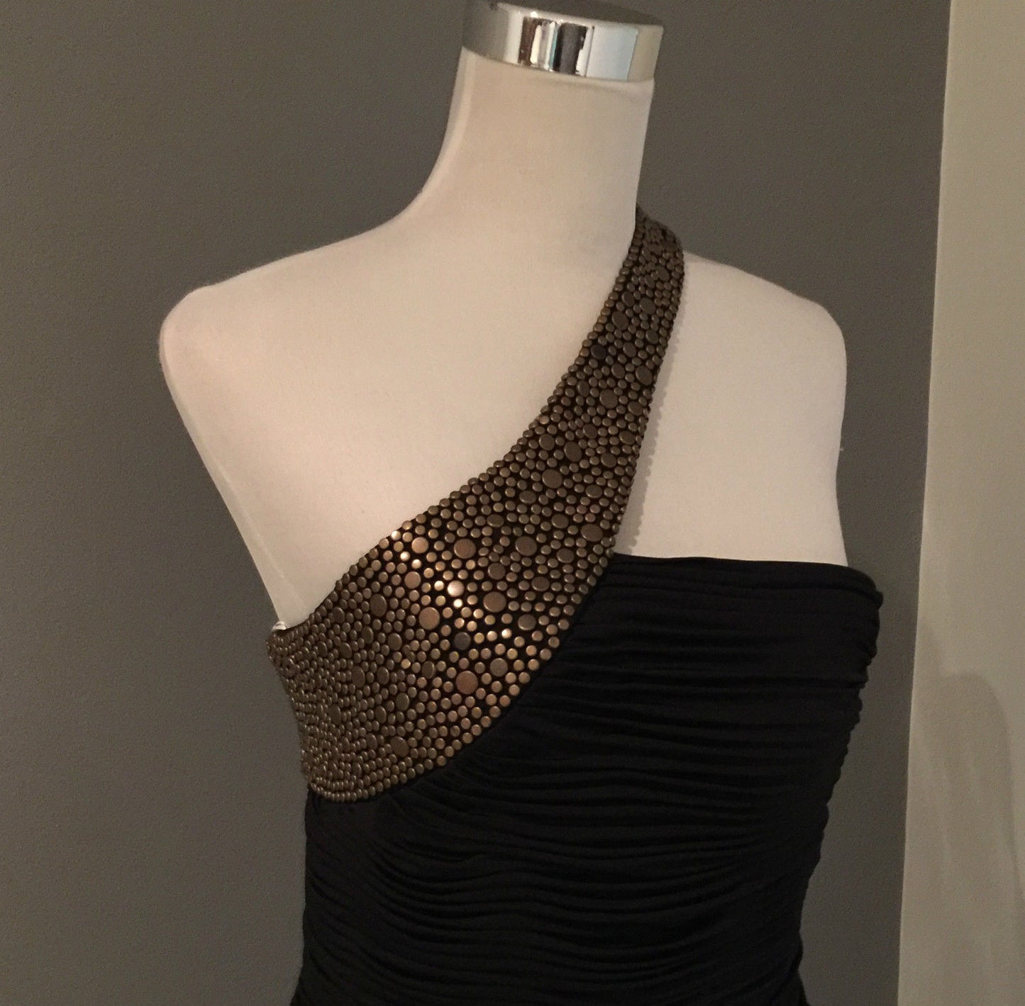 Sexy BC LBD Black & Gold Stud Dress Cocktail Parties Formal Ladies Sizes 12 NEW