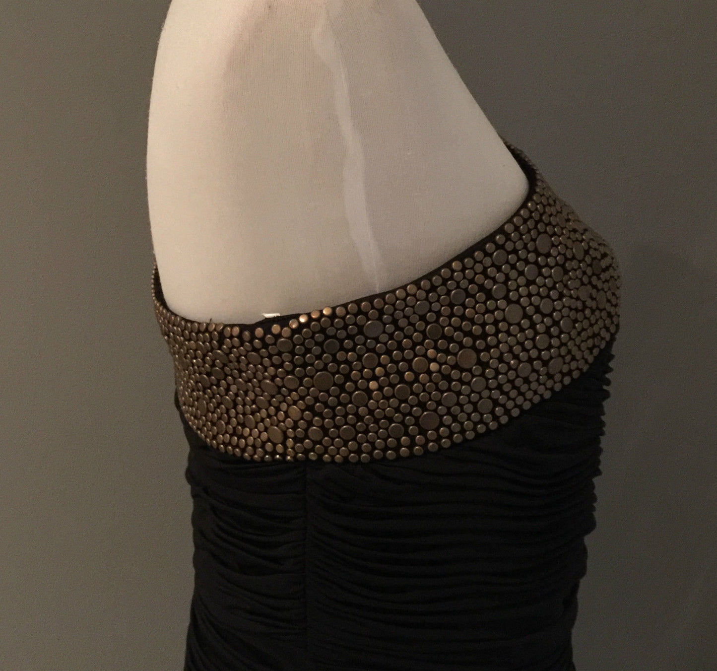 Sexy BC LBD Black & Gold Stud Dress Cocktail Parties Formal Ladies Sizes 12 NEW