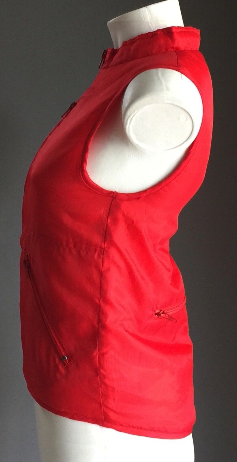 OLD GARAGE Puffer Vest Red Sleeveless Winter Warm Quilted Ladies Size XS 8 NEW