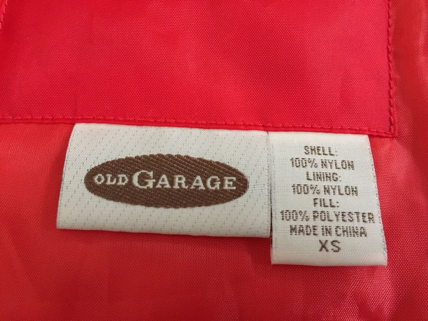 OLD GARAGE Puffer Vest Red Sleeveless Winter Warm Quilted Ladies Size XS 8 NEW