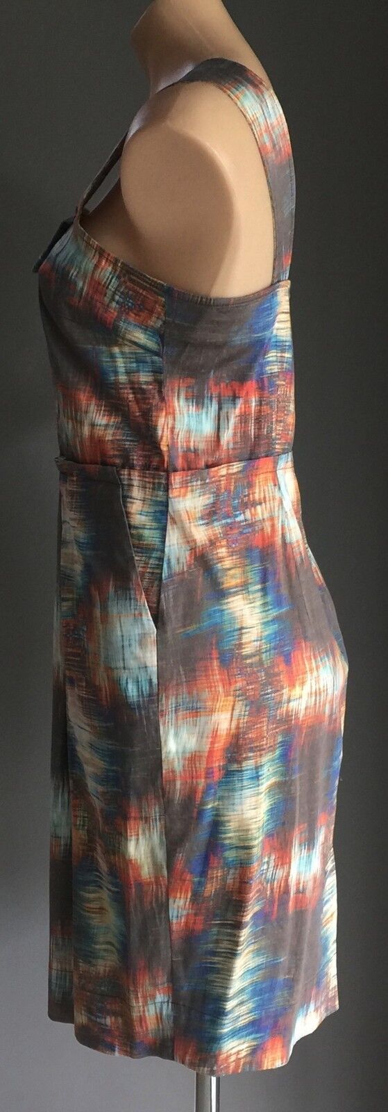 VERONIKA MAINE Sheath Dress MultiColoured Sleeveless Ladies Size 10 Unique