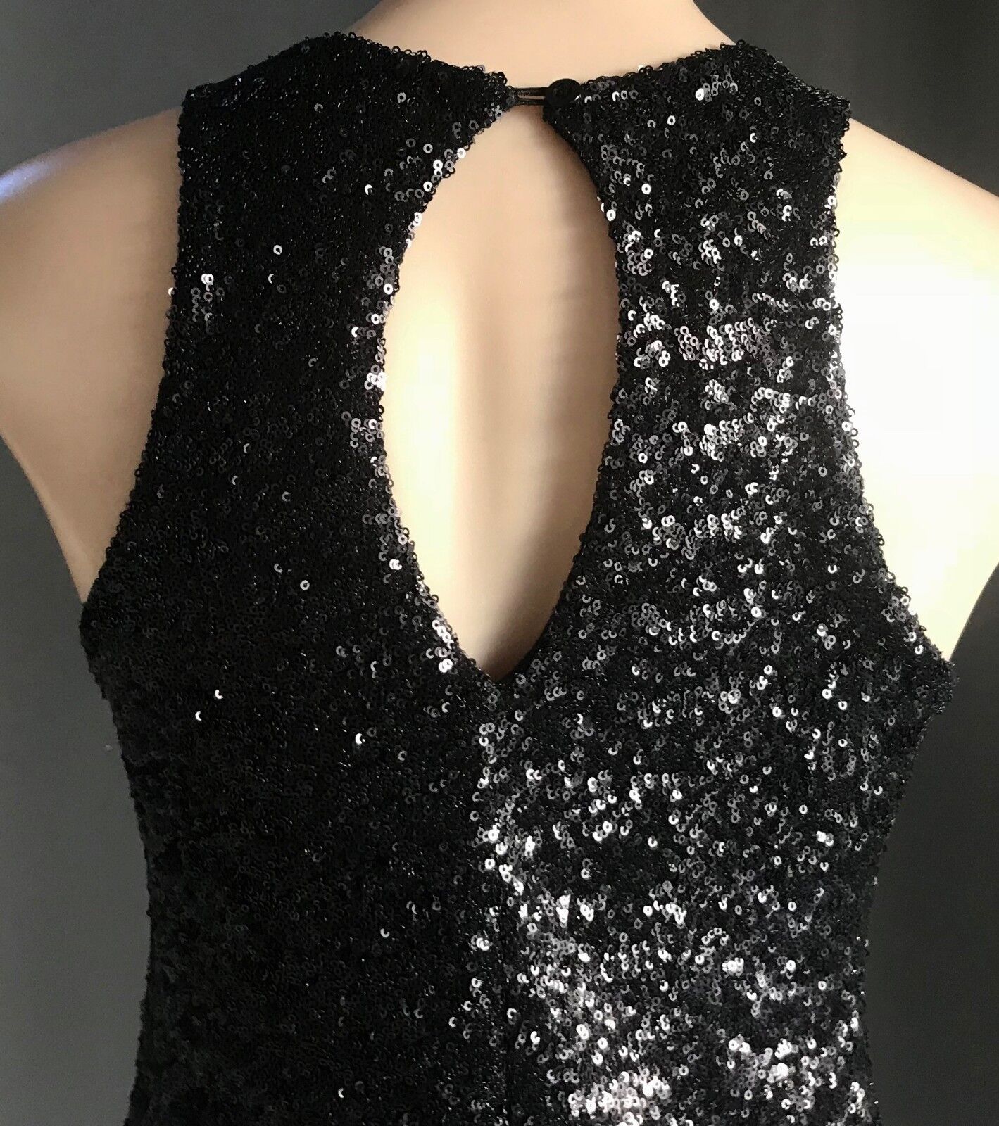 MINKPINK Dress Mini Black Sequin Sleeveless Stretch Ladies Size XS 8 10