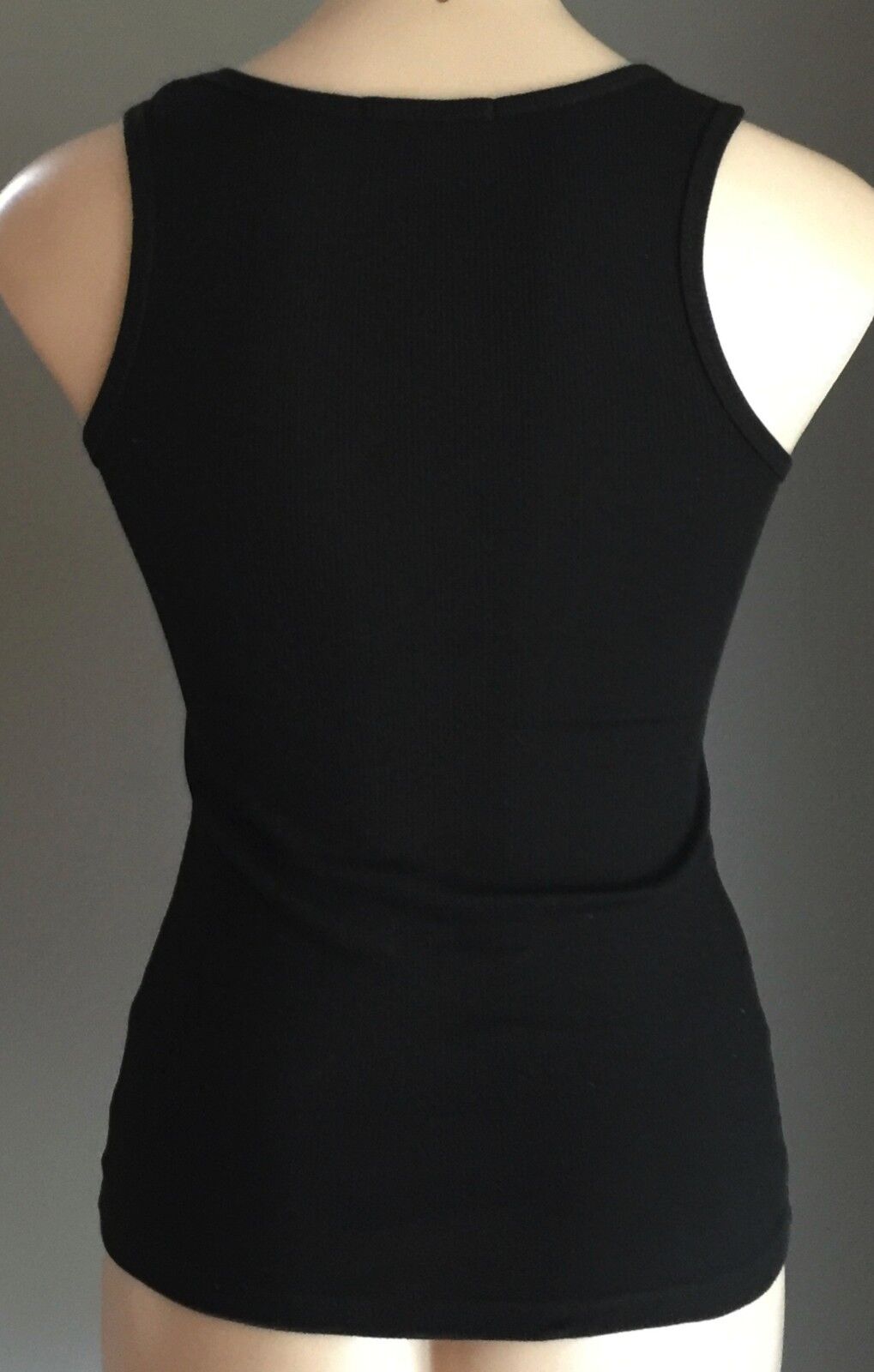 1 SIX 8 Tank Top Black Stretch Rib Singlet w Sequins Ladies Size S 10 New Sexy