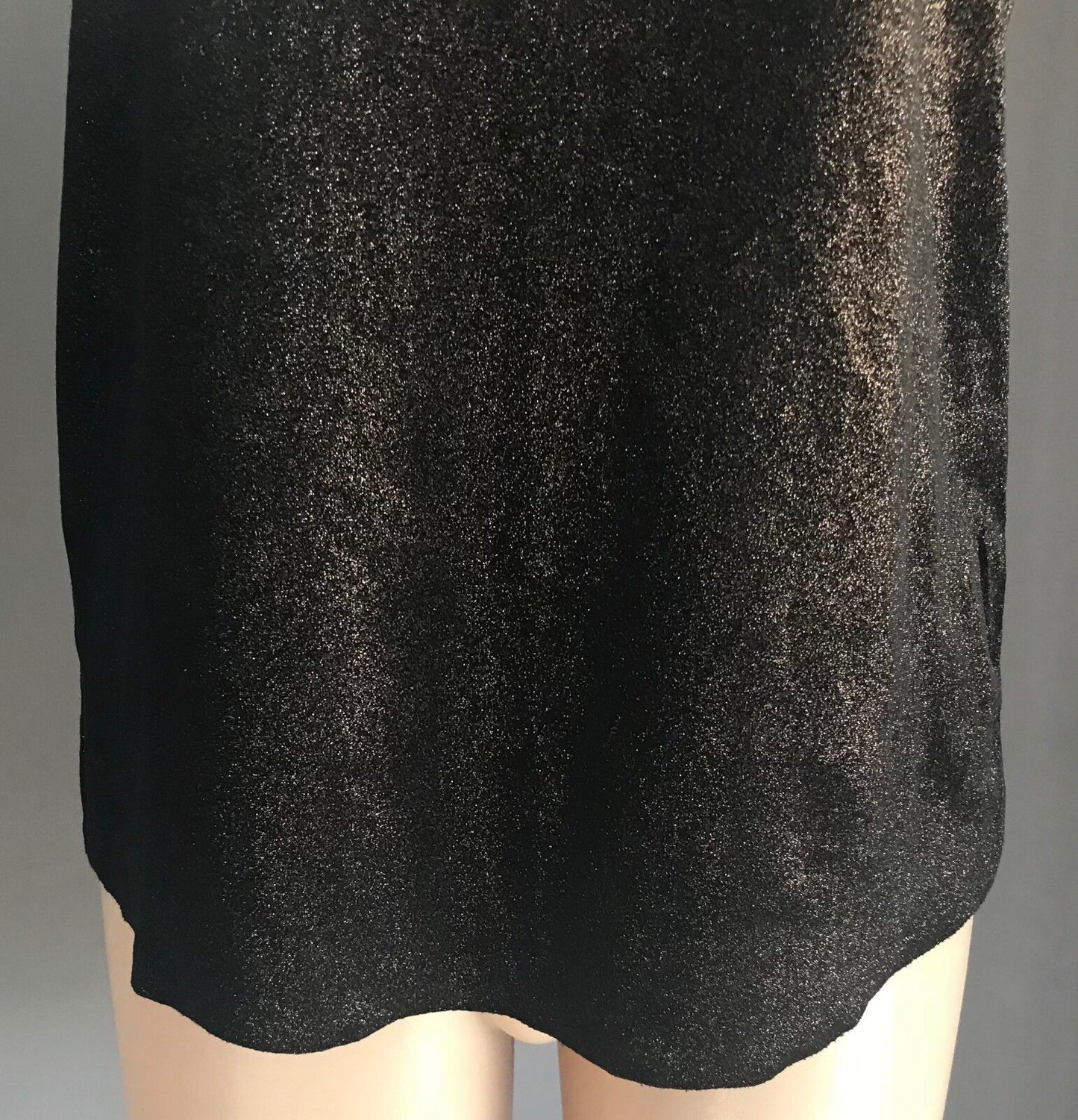 Y.A.S Yaslalla Top Black & Copper Lurex Velour Strap Camisole Size 8 10 NEW YAS