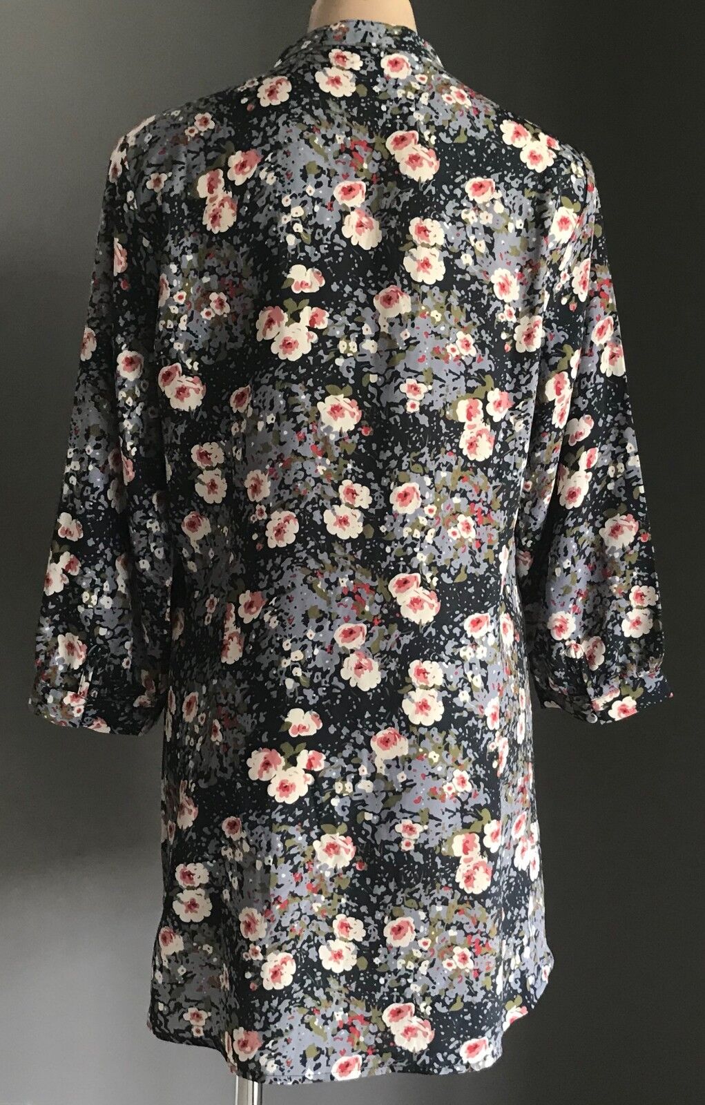 GRACE HILL Smock Top MultiColoured Floral Print 3/4 Sleeve Blouse Plus Size 16