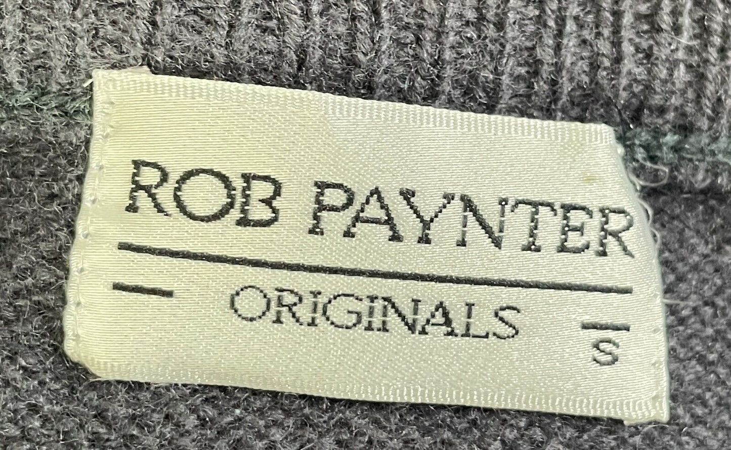 ROB PAYNTER Charcoal Grey Straight Wool Skirt Size S 10 Vintage