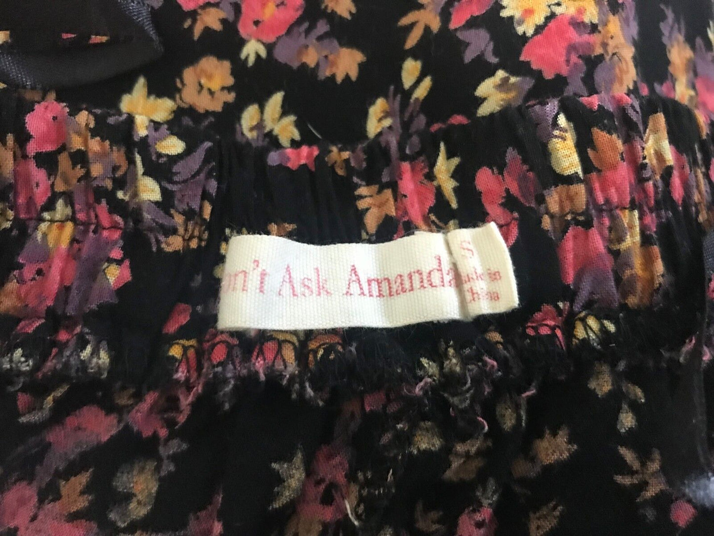 DON"T ASK AMANDA Maxi Skirt Multi Colour Floral Peasant Boho Summer Size S 10