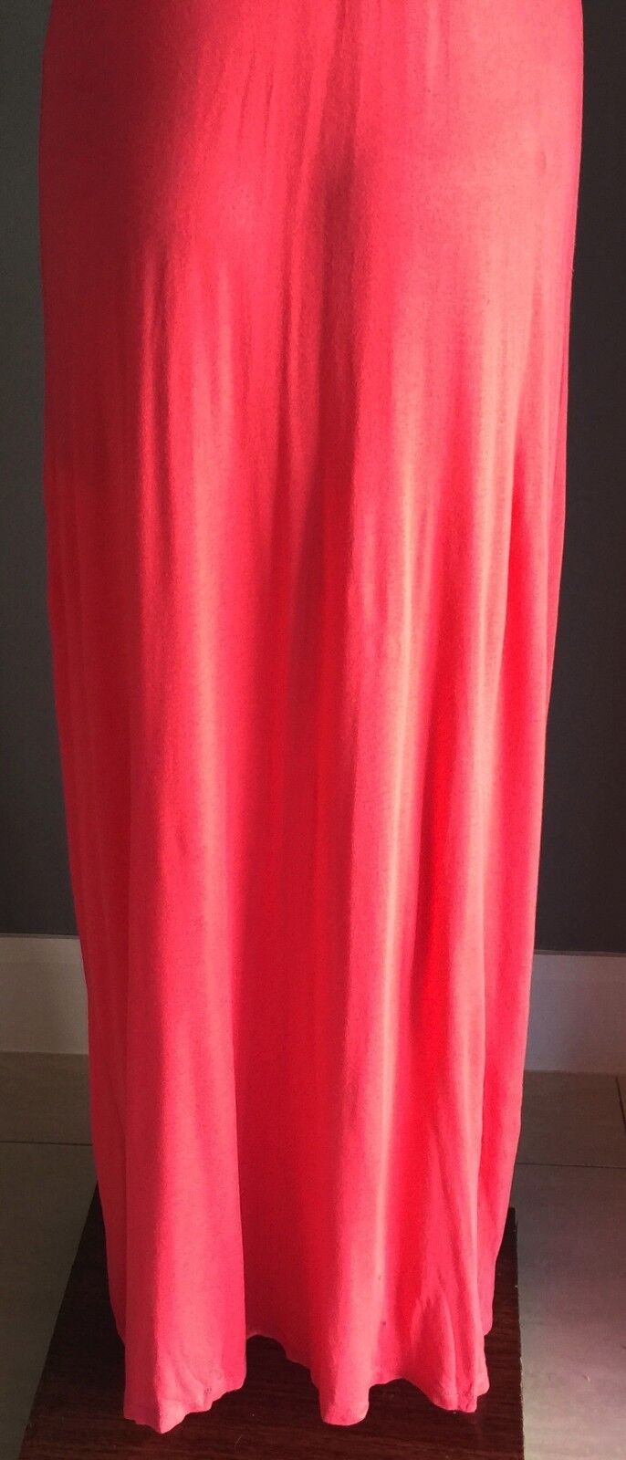 Maxi Dress TARGET Coral Red Stretch Racer Back Long Size 14 Gorgeous