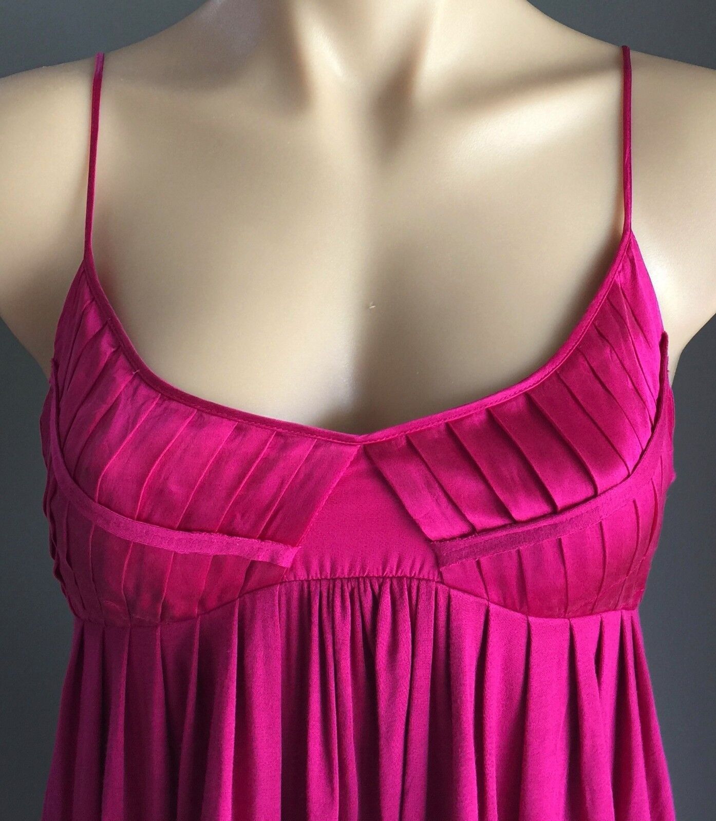SPORTSGIRL Dress Hot Pink Empire Waist Baby Doll Style Frock Ladies Size XS 10