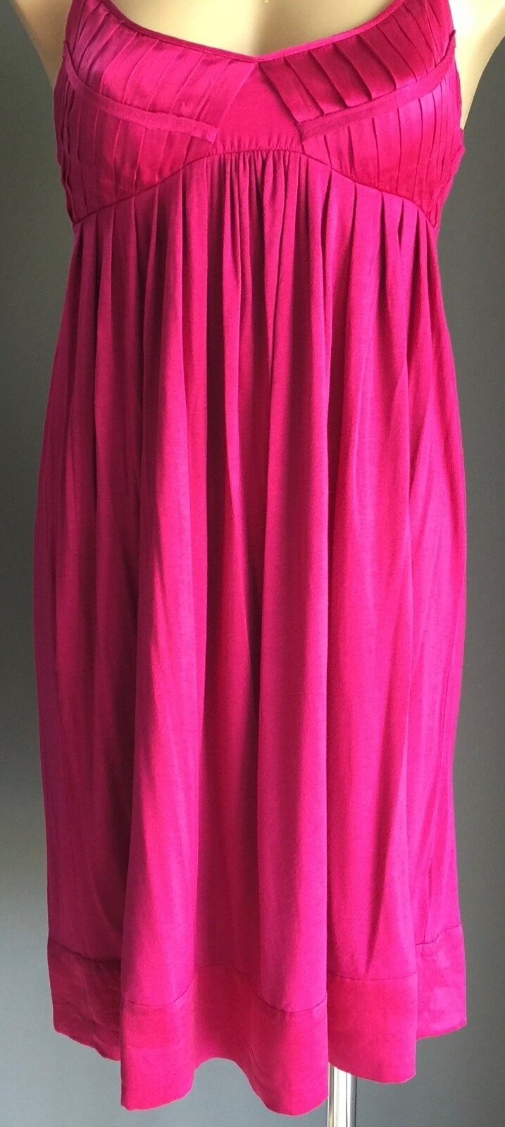 SPORTSGIRL Dress Hot Pink Empire Waist Baby Doll Style Frock Ladies Size XS 10