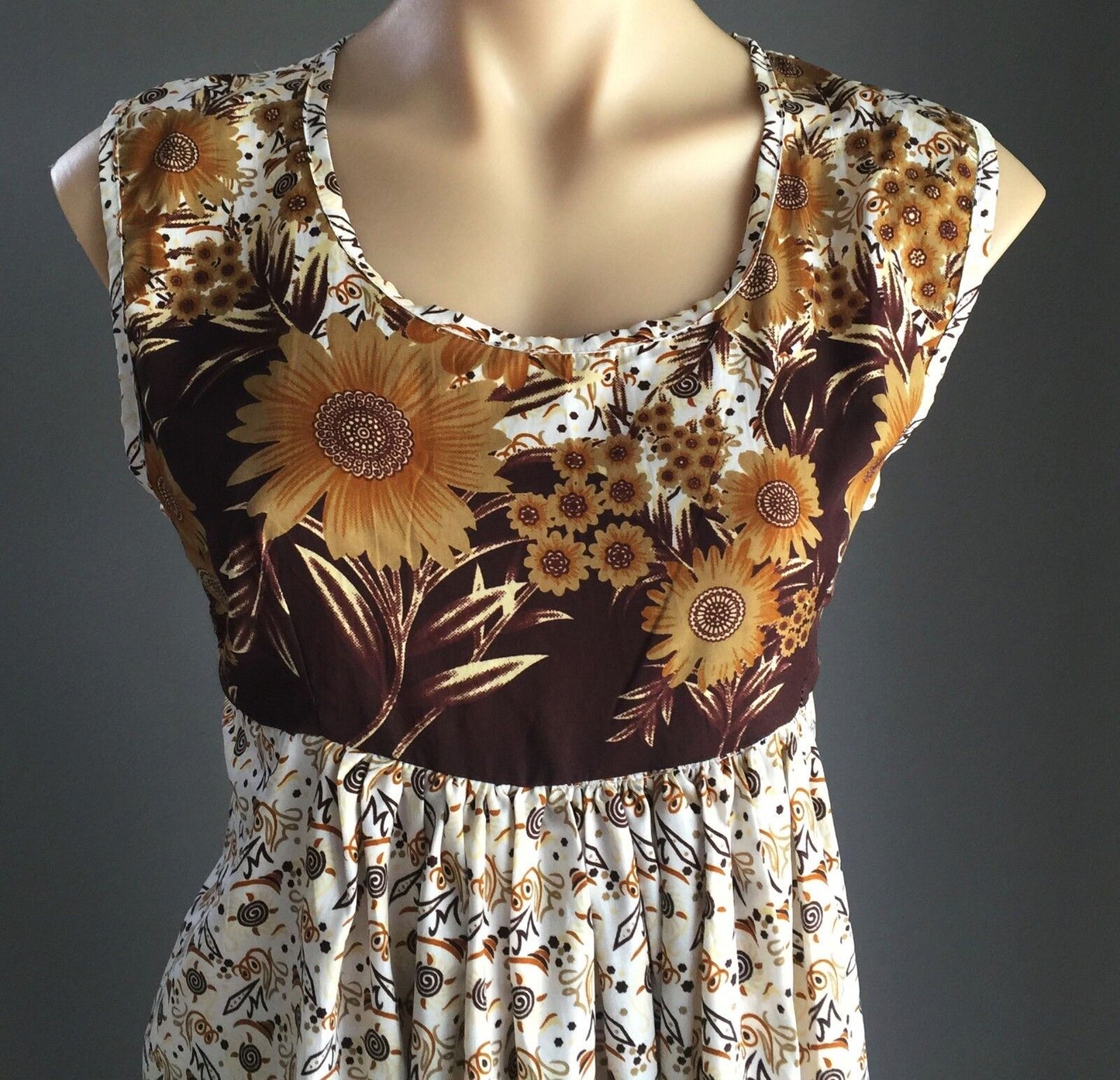 ORIENTAL GARMENT HOUSE Dress Maxi Smock MultiColoured Ladies Size M 8 10