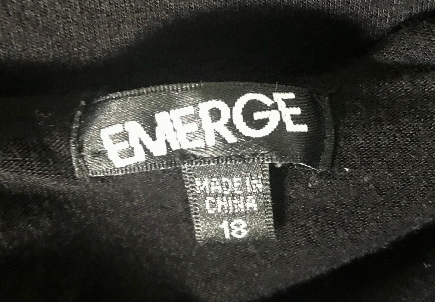 EMERGE LBD Dress Black Sleeveless Ruffle Neck Stretch Frock Ladies Plus Size 18