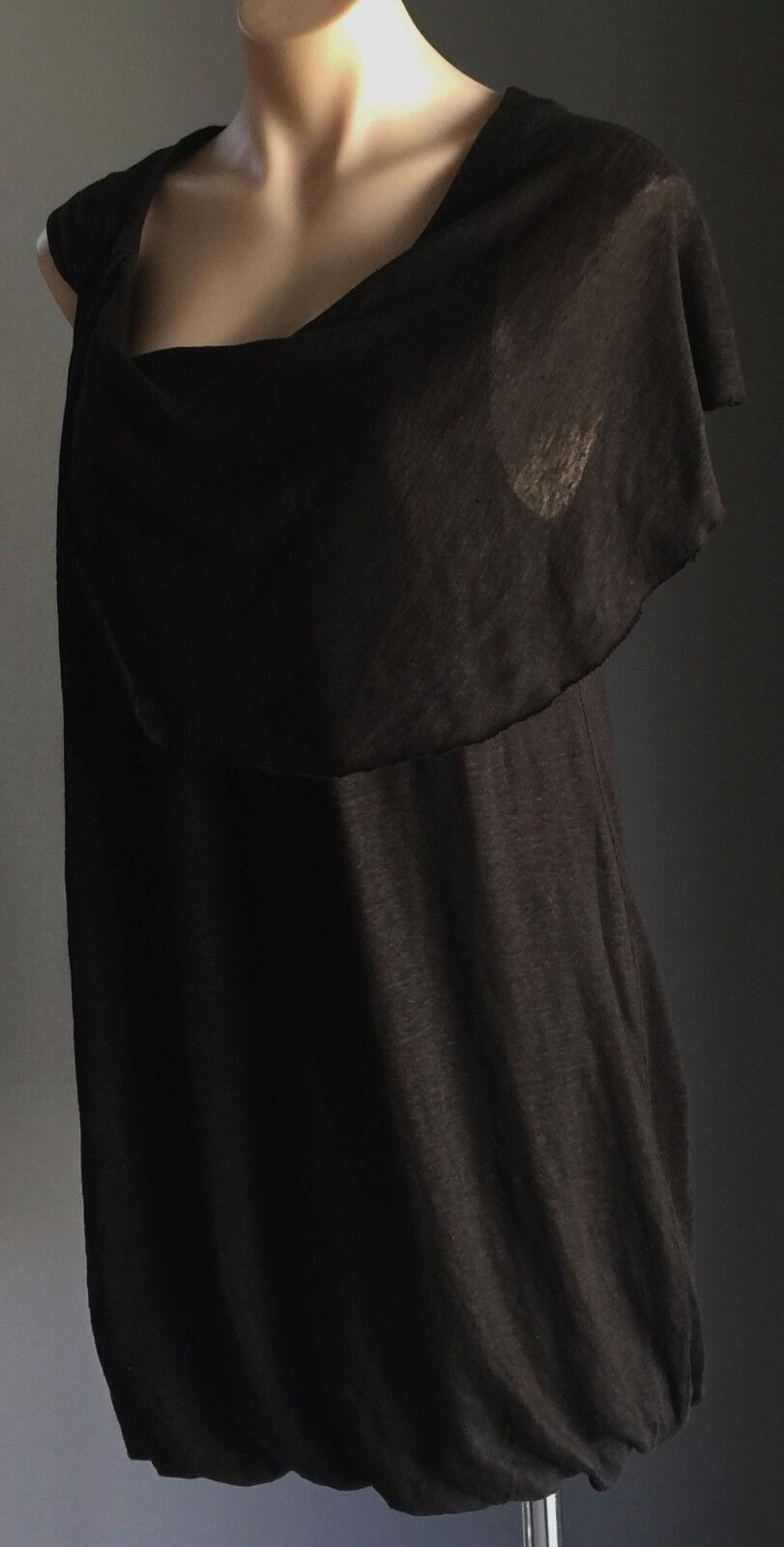 SEED FEMME Dress Top Black Bubble Hem Dress Tunic Top Ladies Size M 12