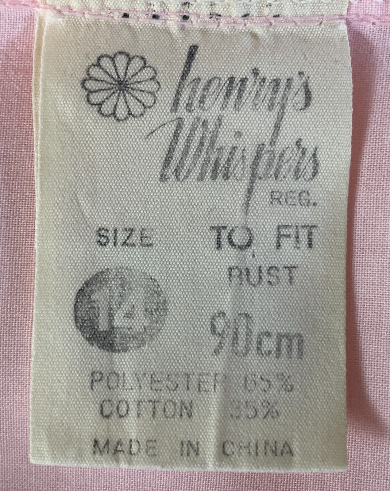 Vintage HENRY'S WHISPERS Nightie Baby Pink Size 14 Cotton Blend Sleeveless Retro