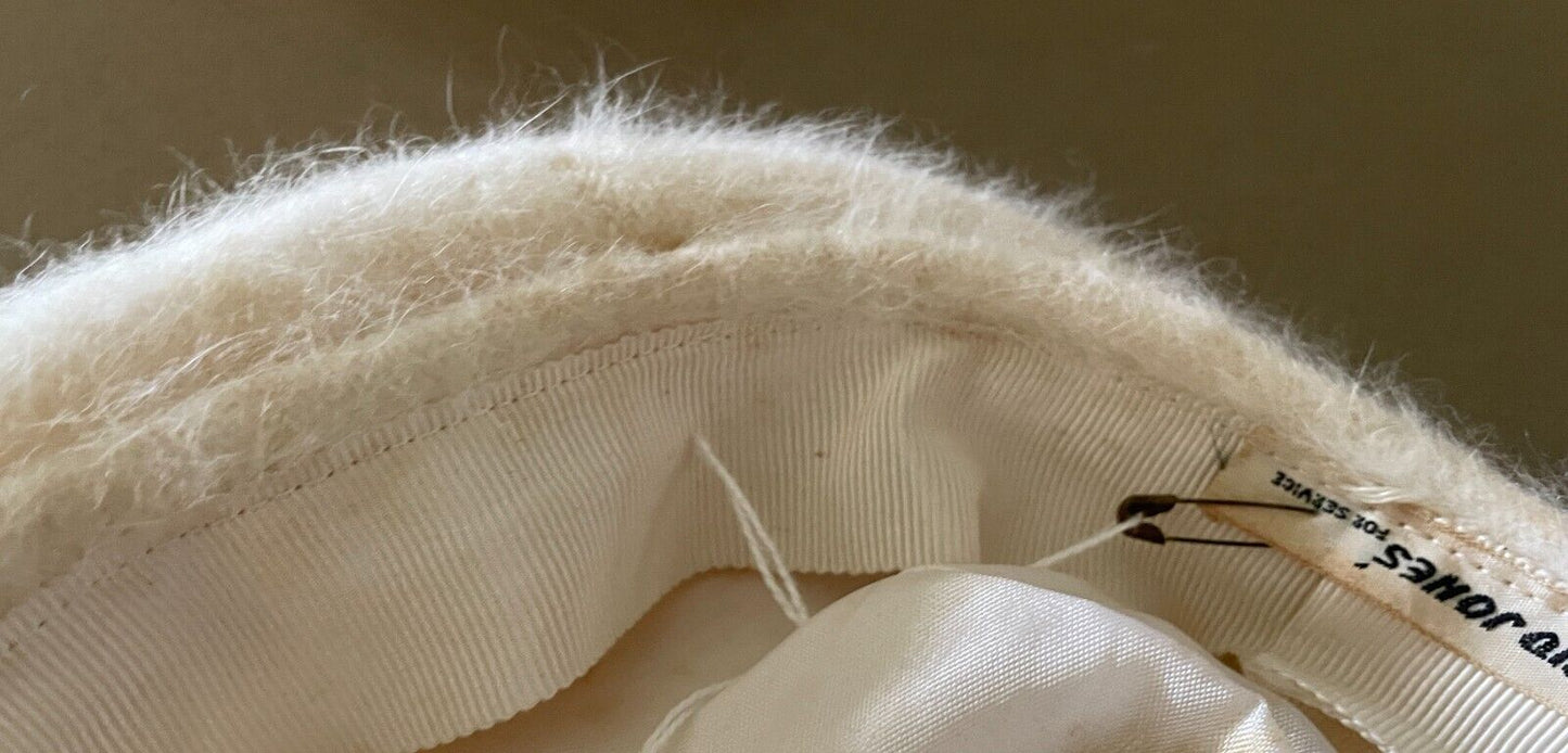 Vintage Beret DAVID JONES French Style Cream Hat Cap Ladies Size 54cm